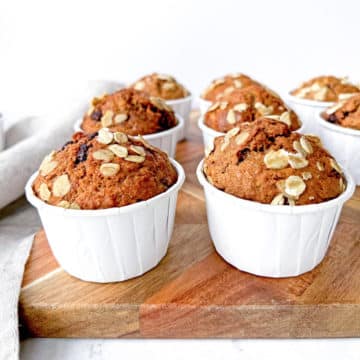 Banana chocolate chip breakfast muffins low sugar