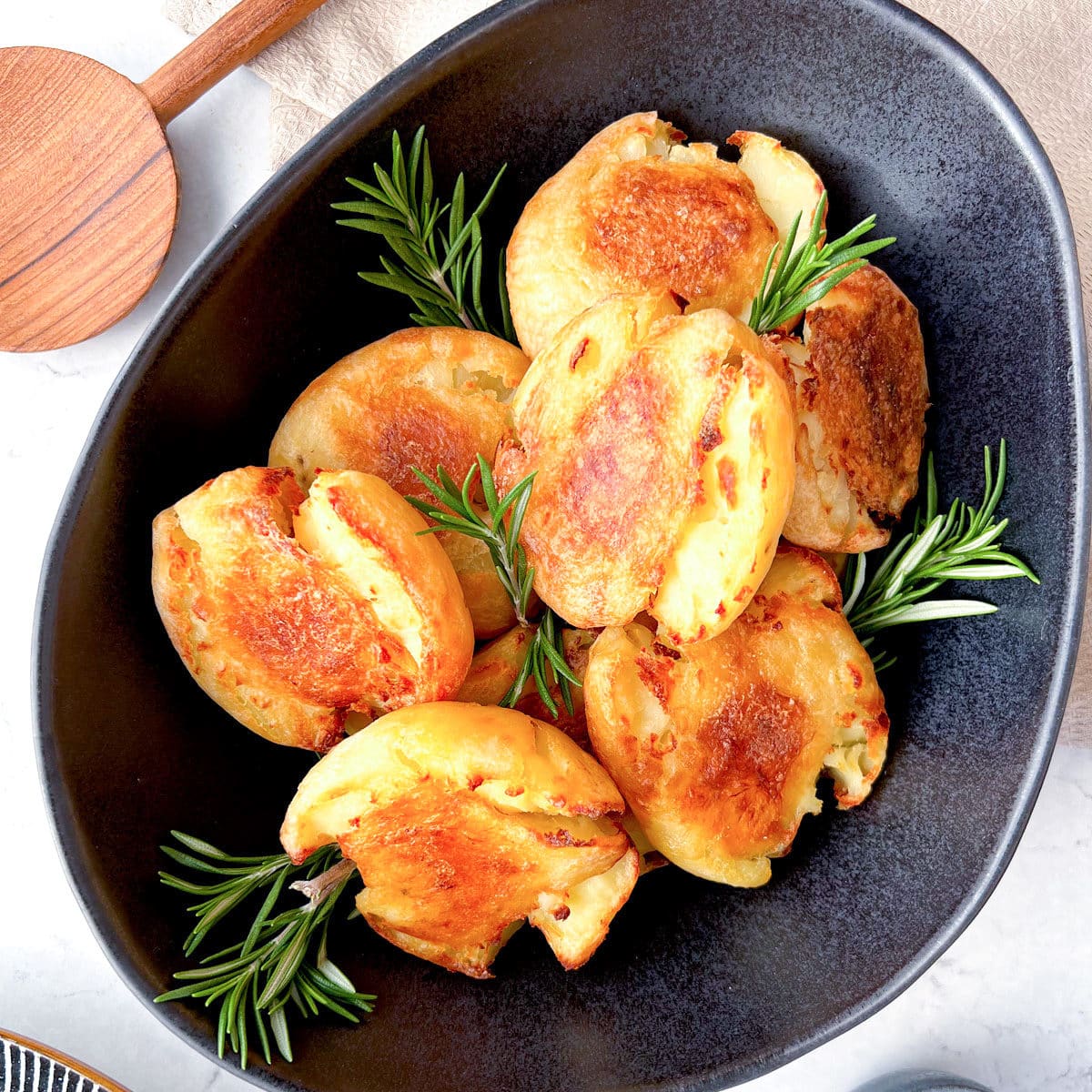 Crispy Golden Smashed Potatoes Recipe — Be Greedy Eats