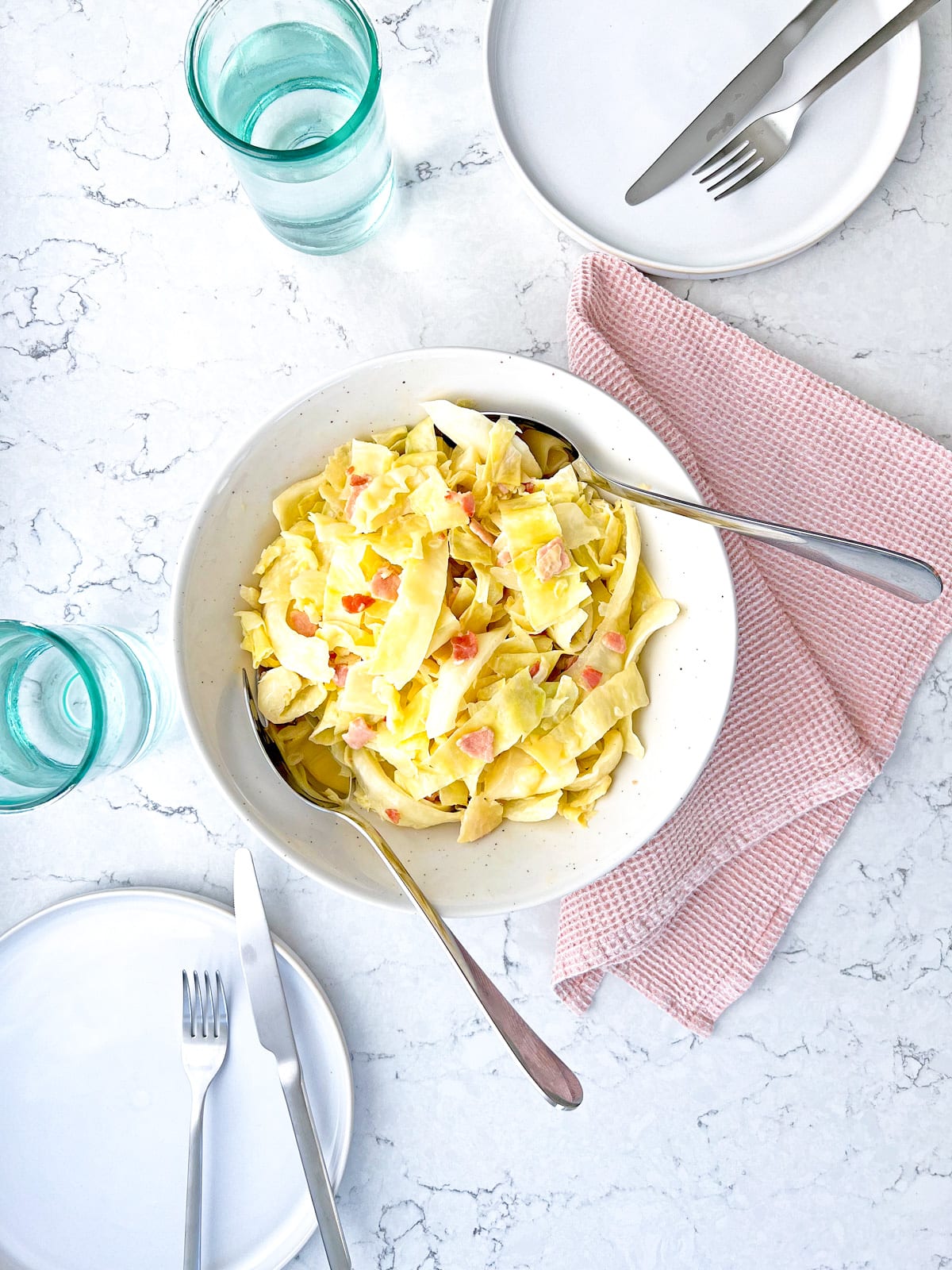 creamy bacon cabbage