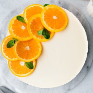 No bake orange cheesecake with jelly