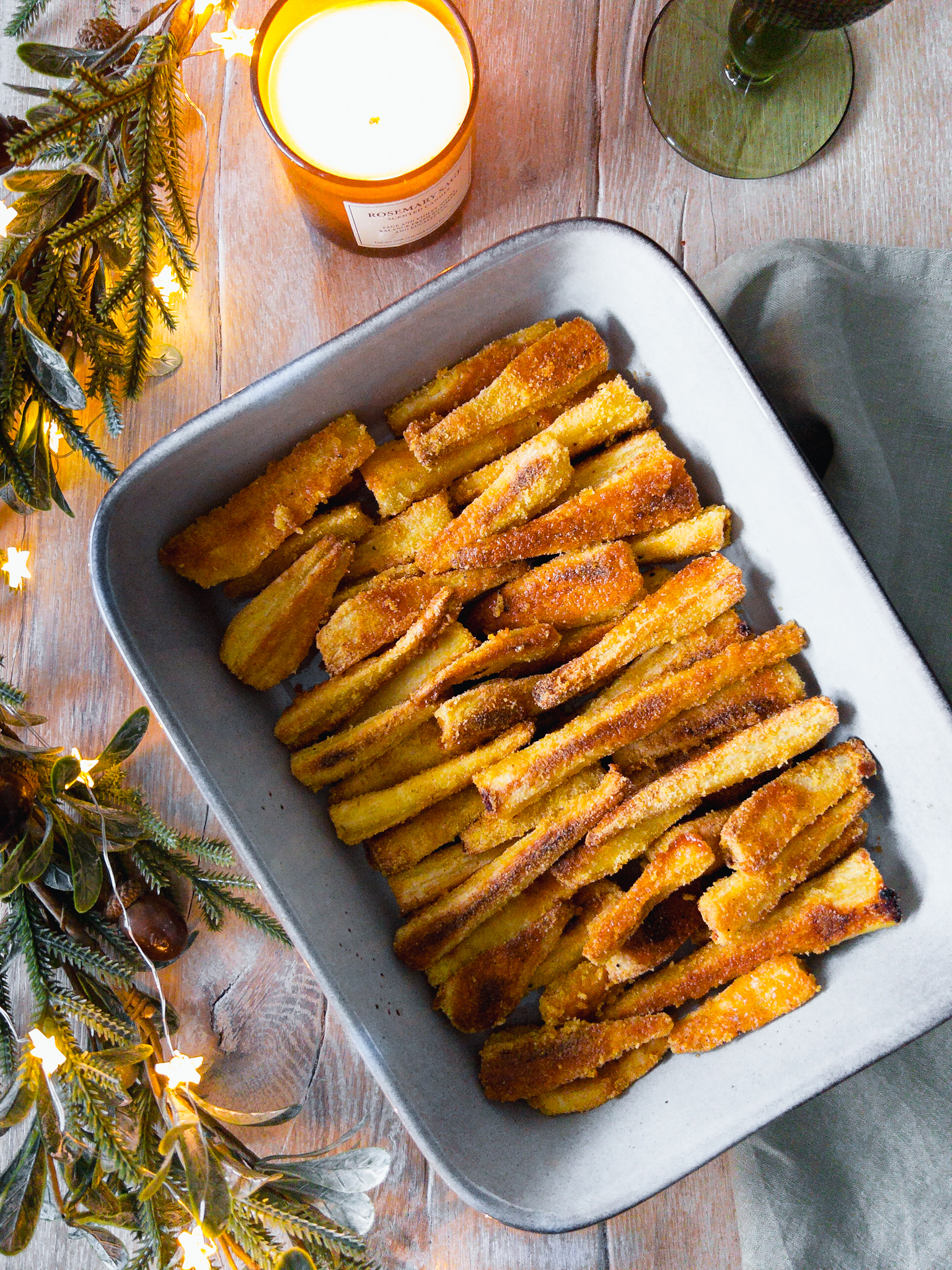 Polenta Parsnips - Christmas and Thanksgiving roast side dish