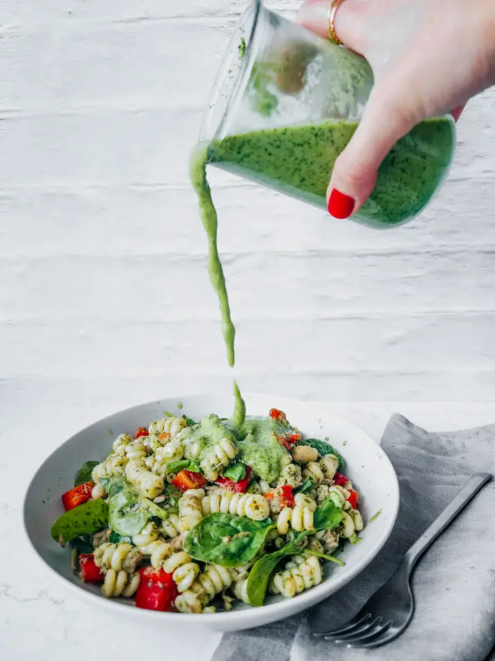 Basil and Parsley Dressing Together to Eat Family Meals