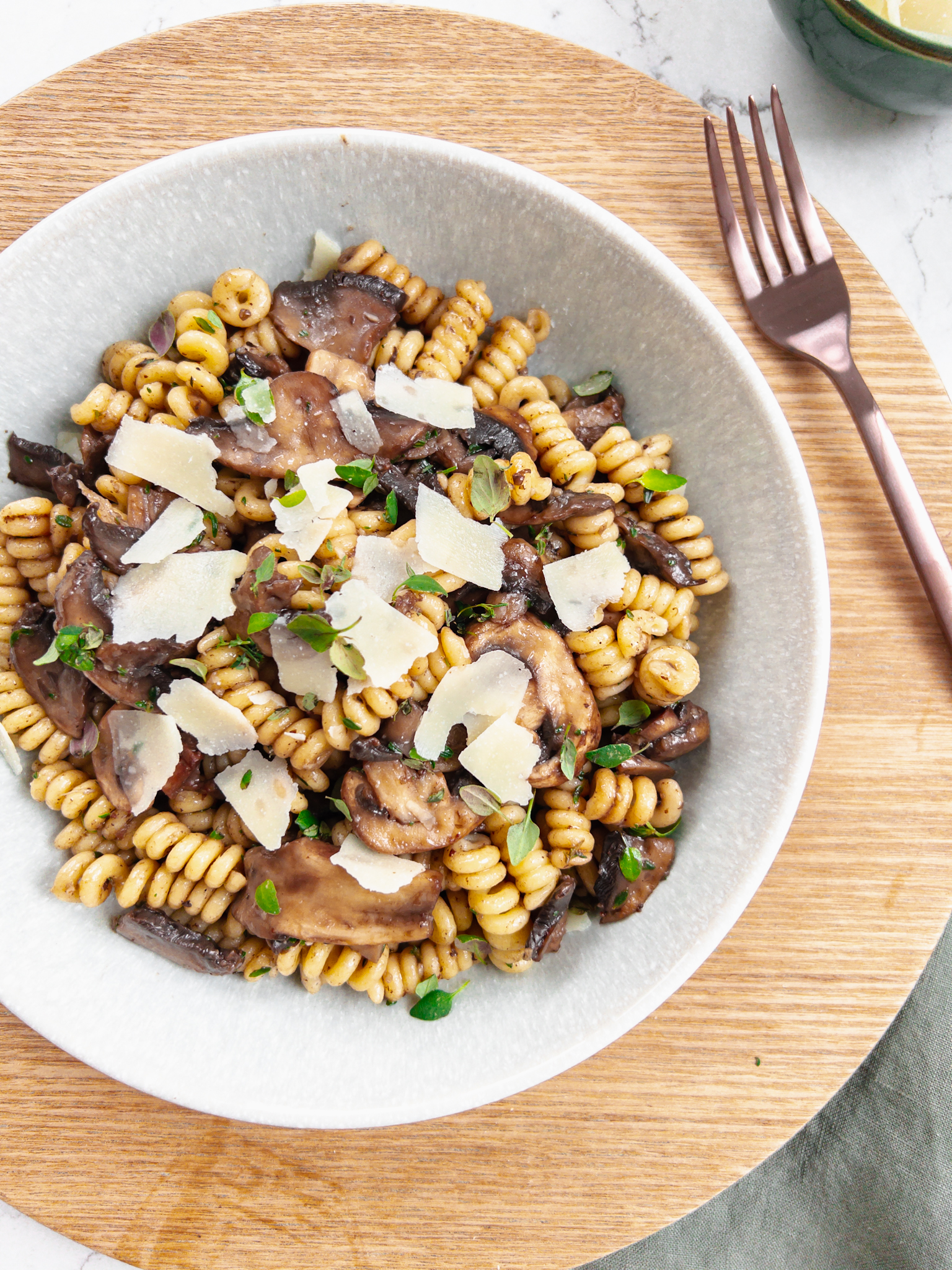 Mushroom Pasta recipe with thyme
