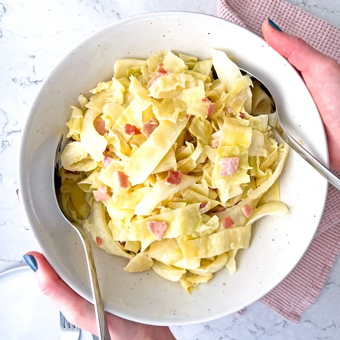 creamy bacon and cabbage side