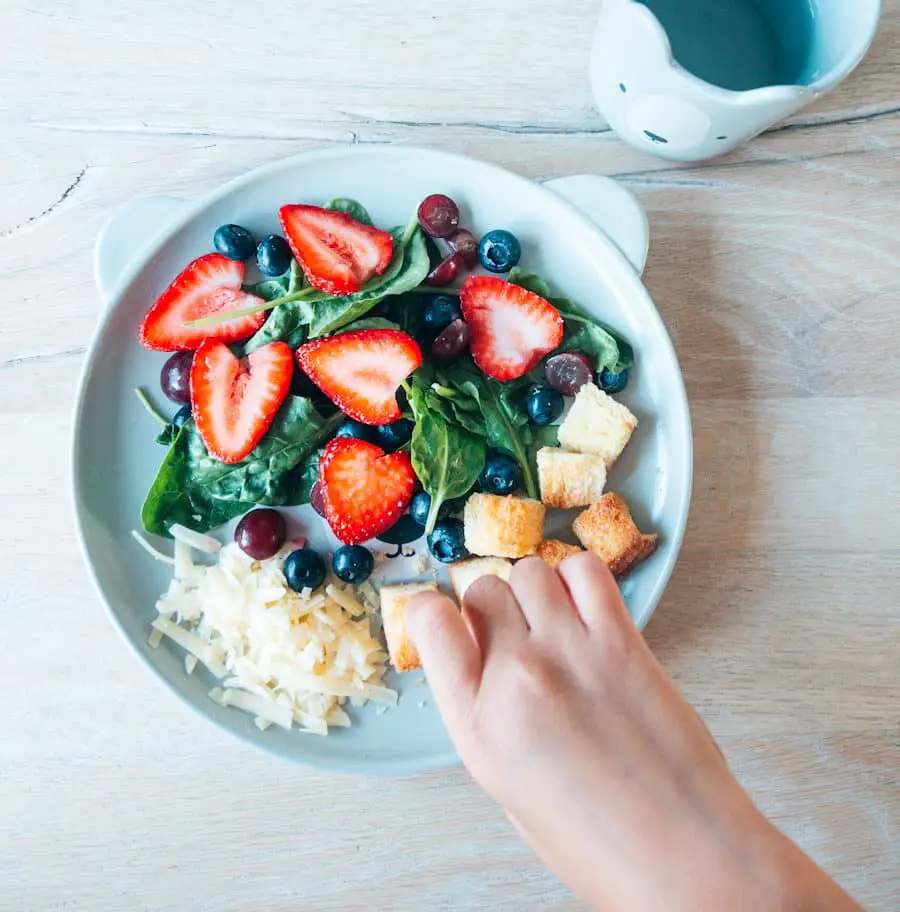 Fussy eater picky eater strawberry spinach salad