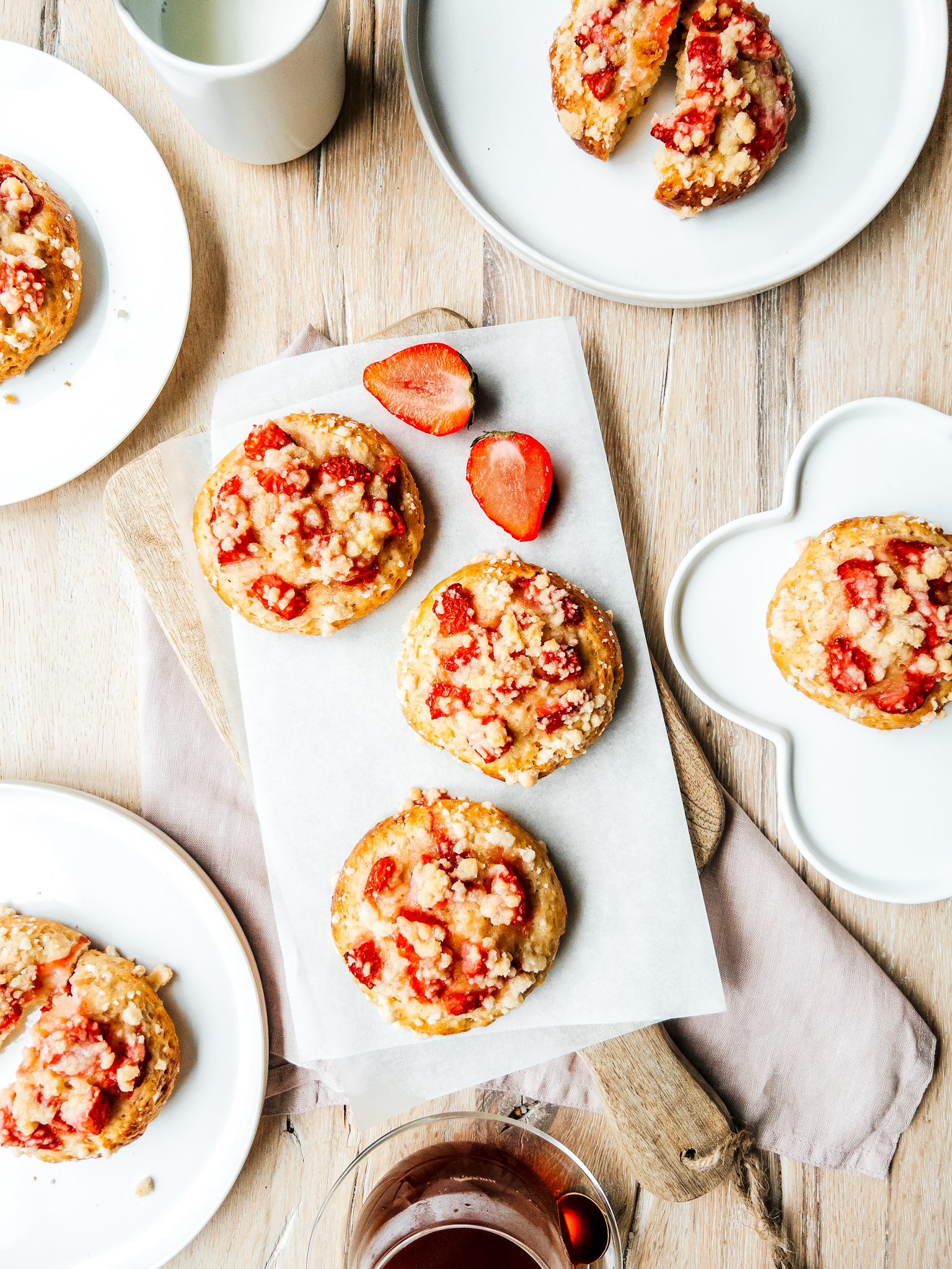 Strawberry Crumble Buns - Family Recipes