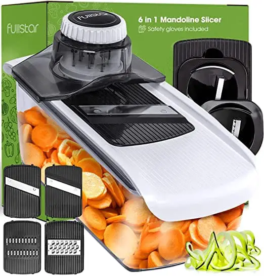 6-IN-1 Mandoline Vegetable Slicer & Spiralizer