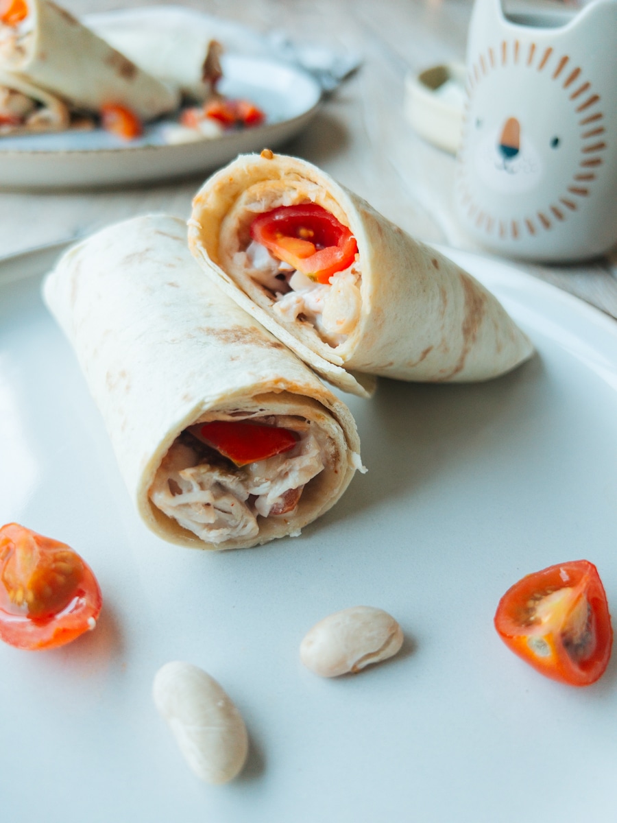 Chicken White Bean and Tomato Wrap Family Friendly Recipes