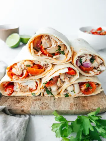 Chicken White Bean and Tomato Wraps - family meals