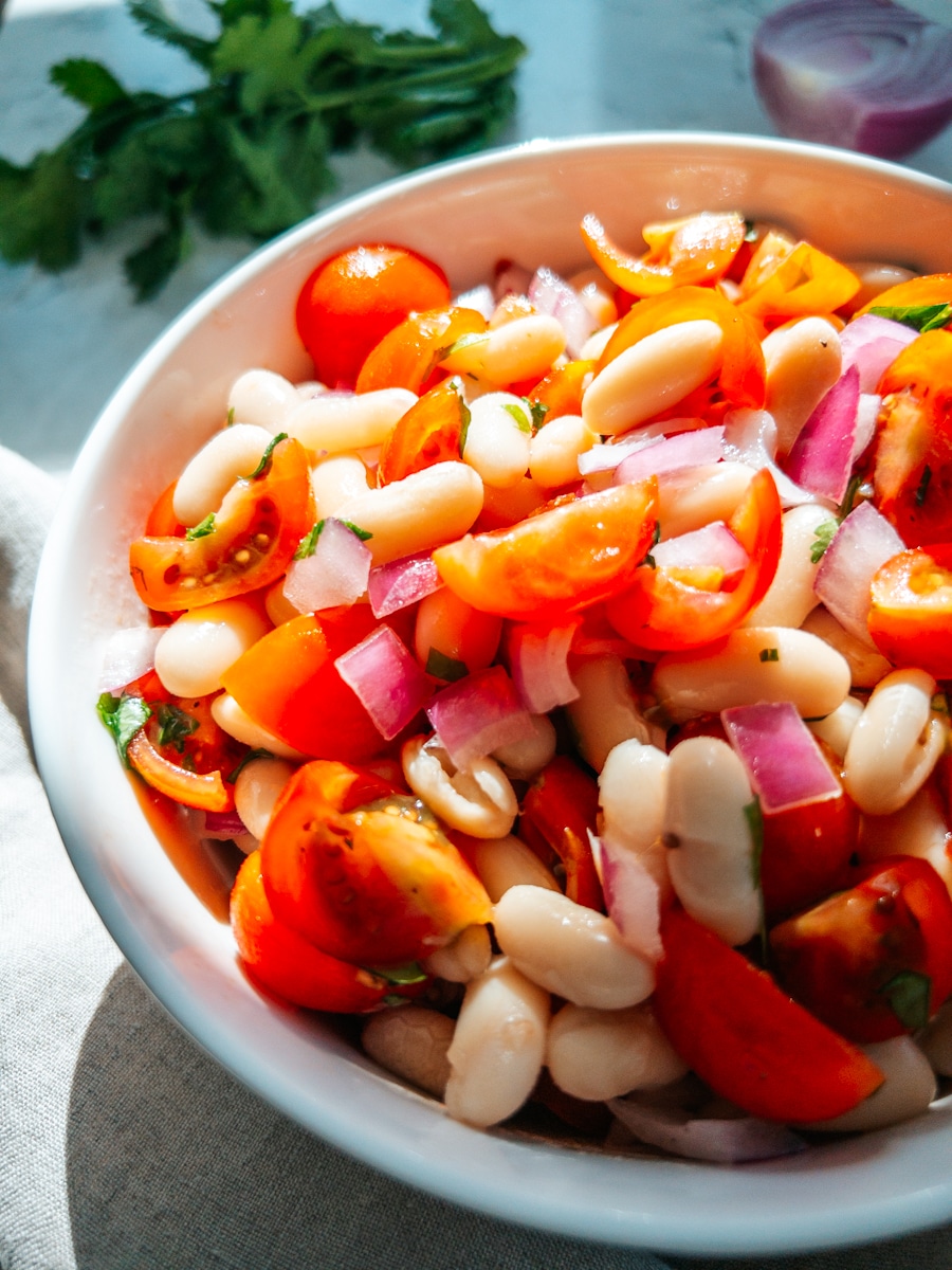 Marinated Cherry Tomato & White Bean Salad
