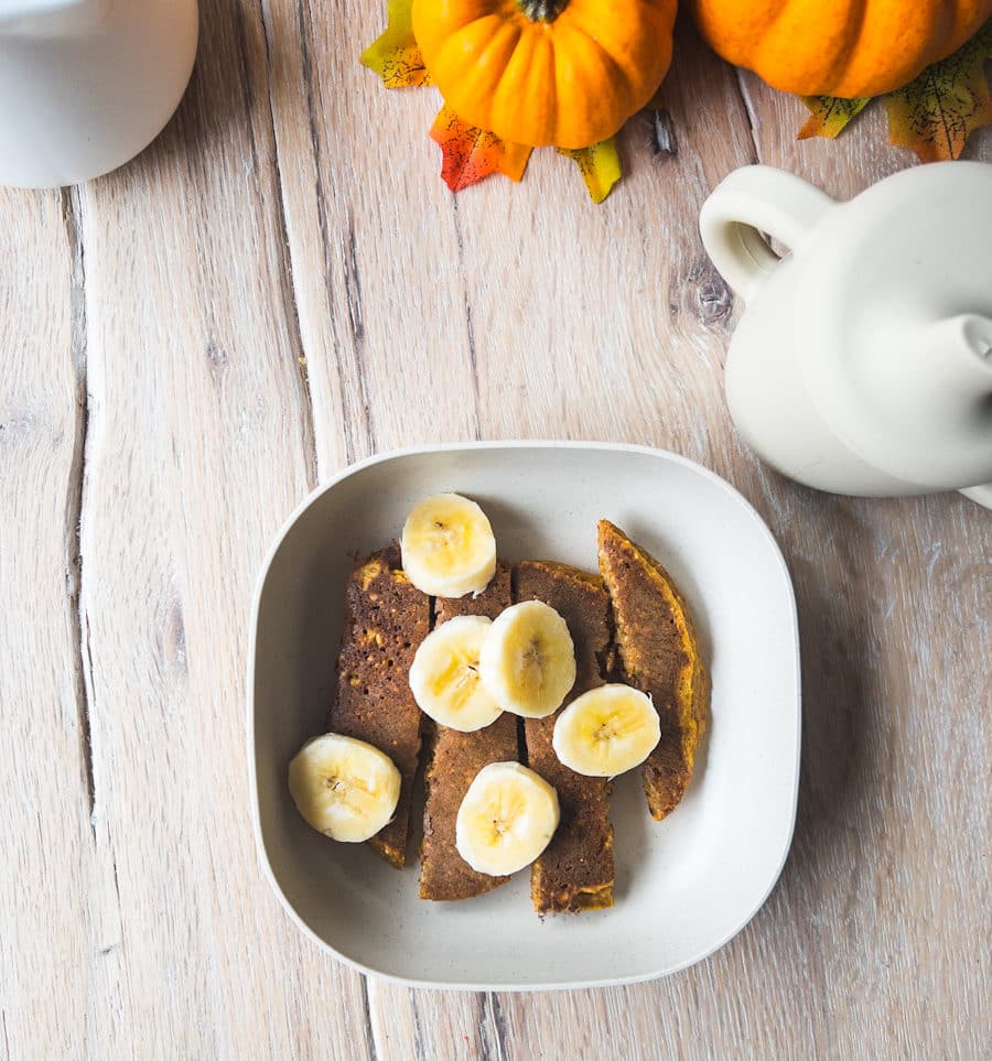 Baby led weaning pumpkin spice oat pancakes
