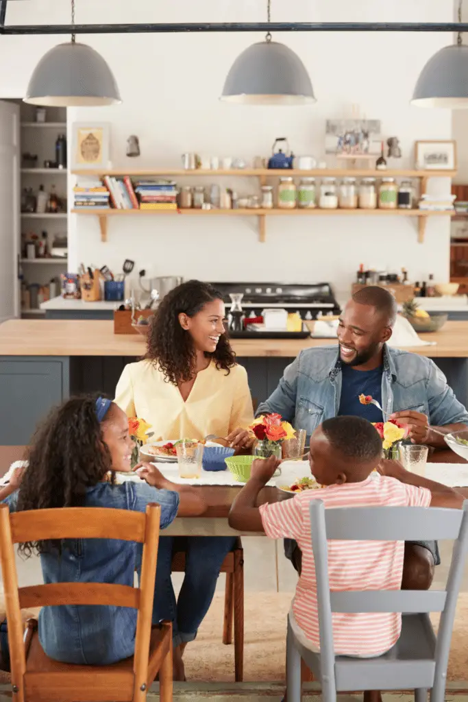 Eating family meals together