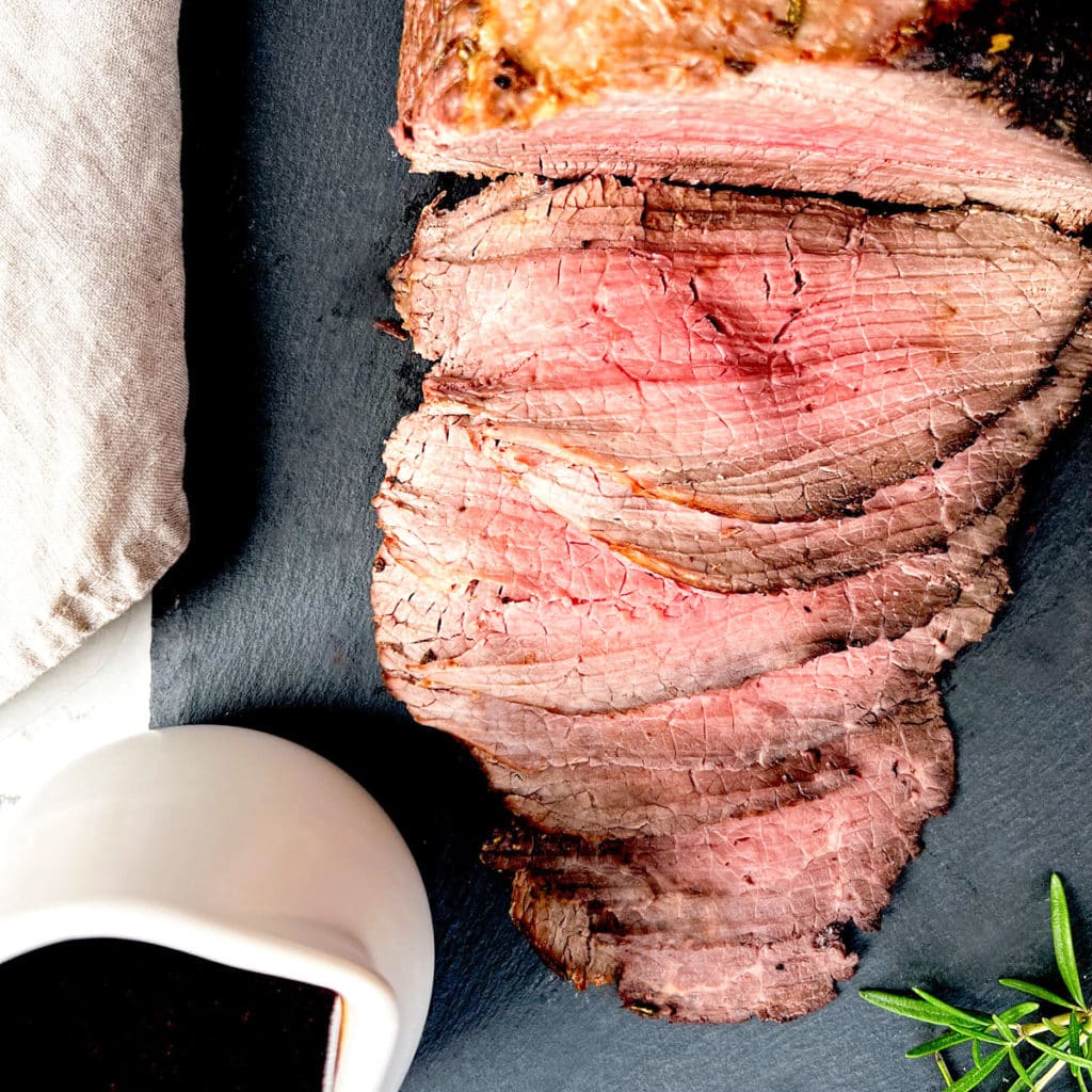 Roast beef with rosemary & garlic recipe