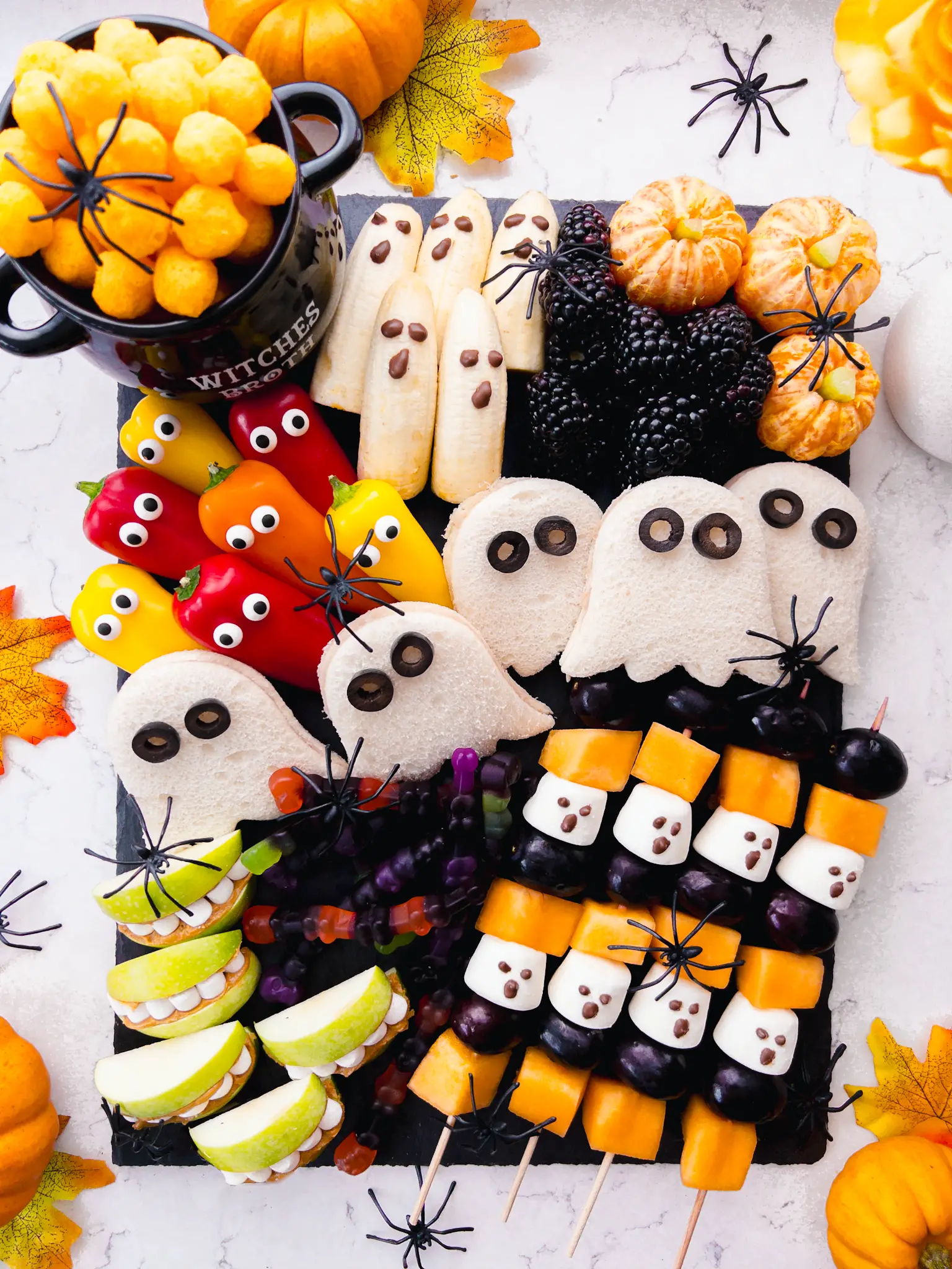 Halloween Snack Board for kids - cute spooky snacks