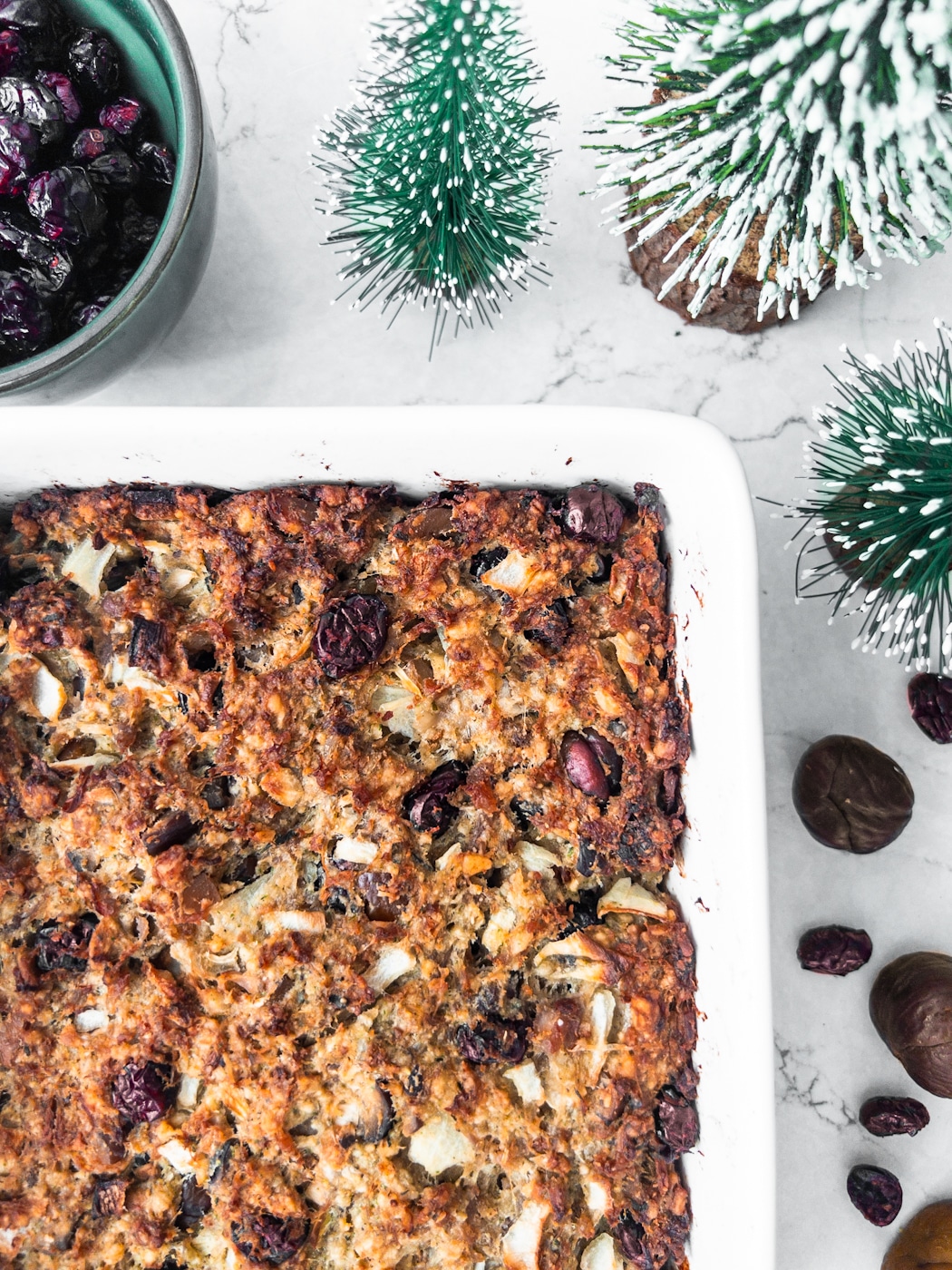 Cranberry & Chestnut Sausage Stuffing - Christmas Make Ahead Recipes