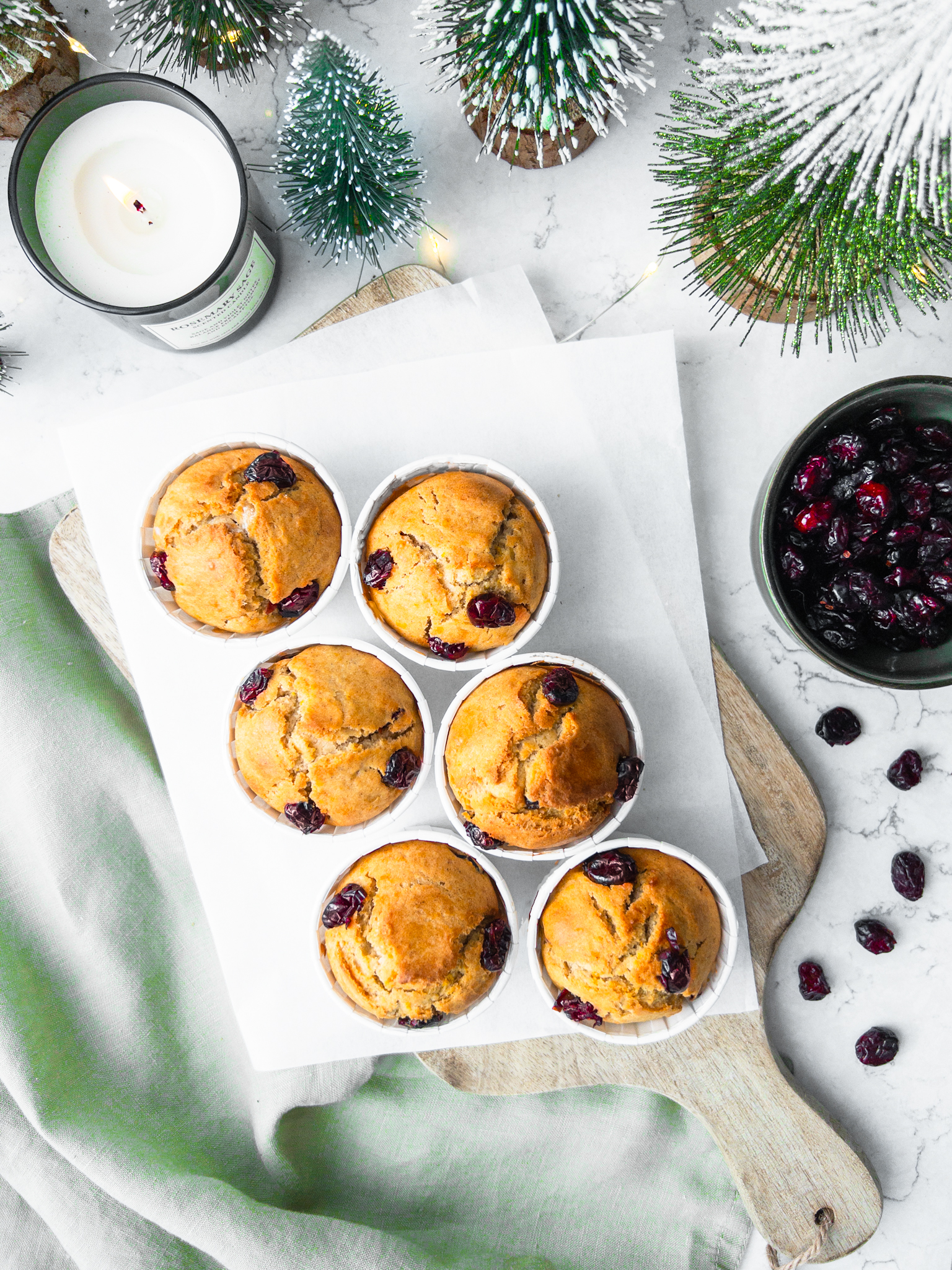 Cranberry Orange Breakfast Muffins  - christmas recipes
