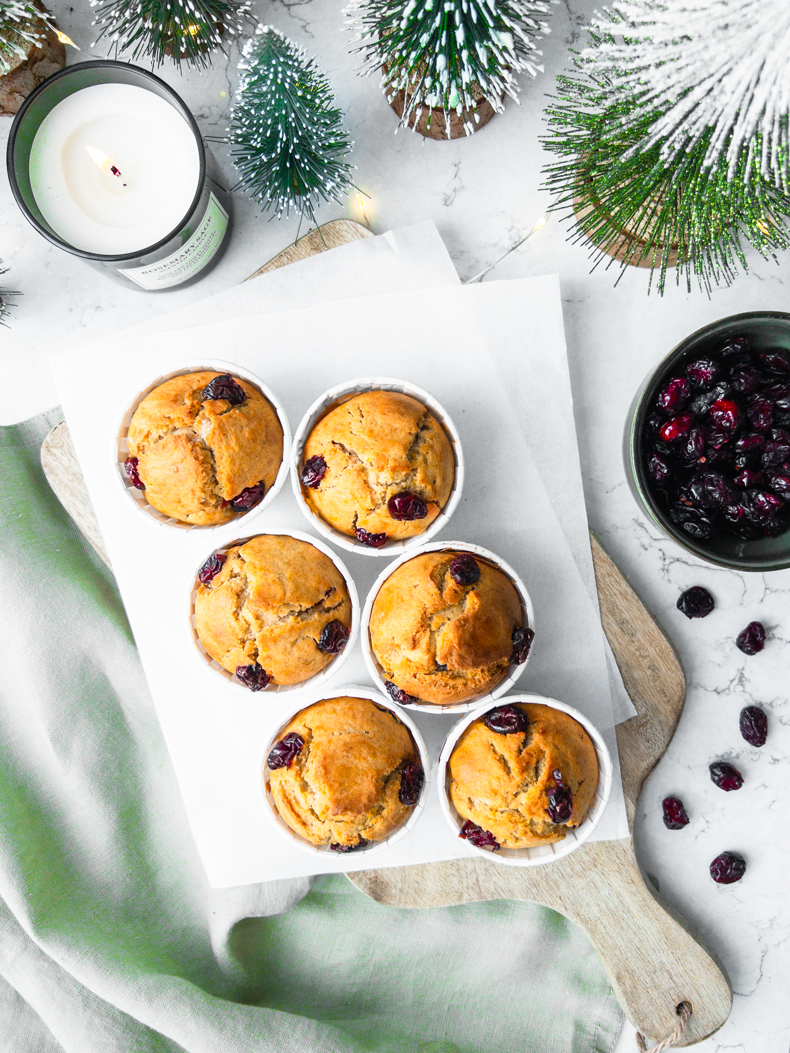 Cranberry Orange Breakfast Muffins - christmas recipes