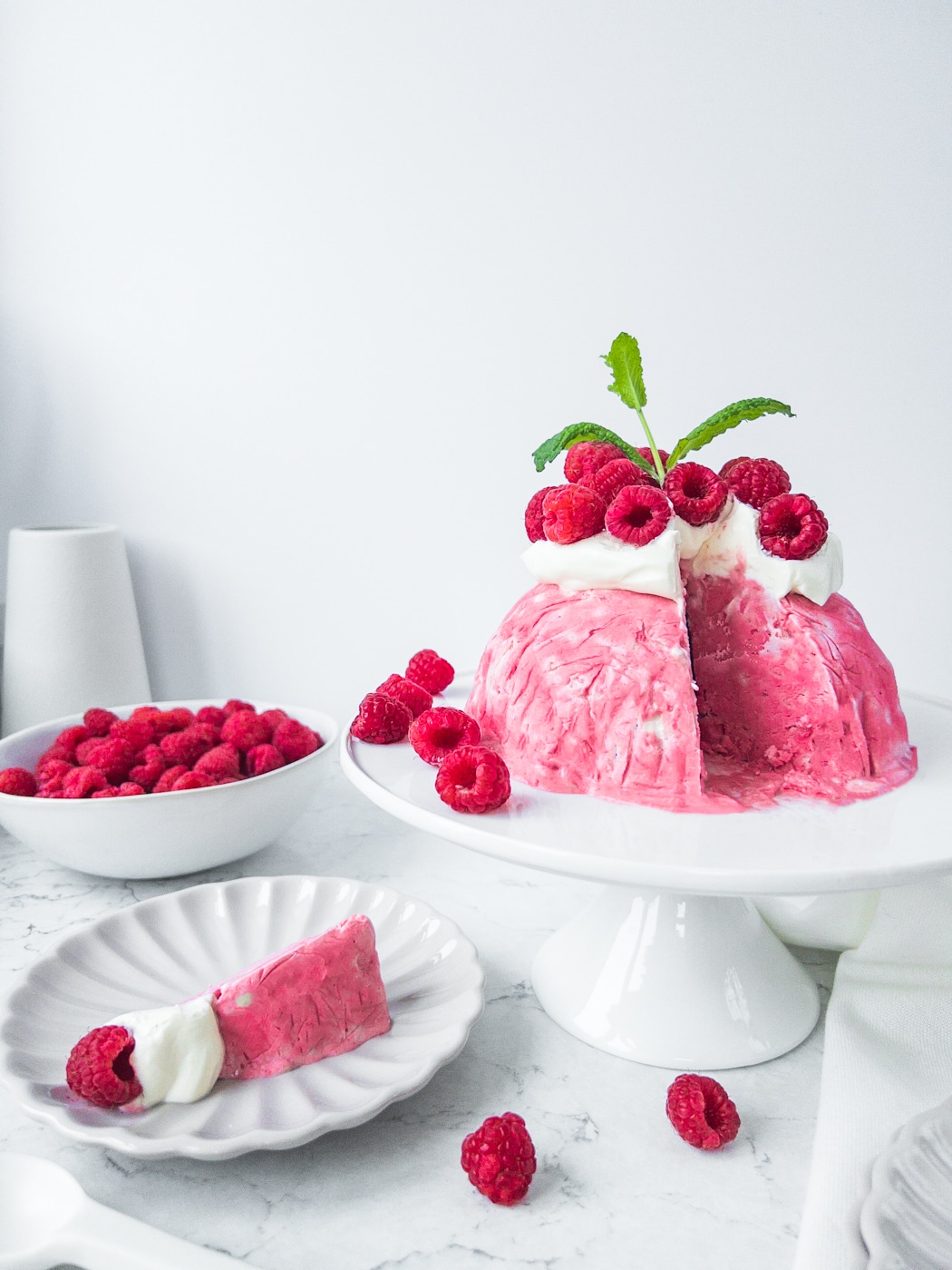 Raspberry Ice Cream Bombe - Budget Dessert Recipes