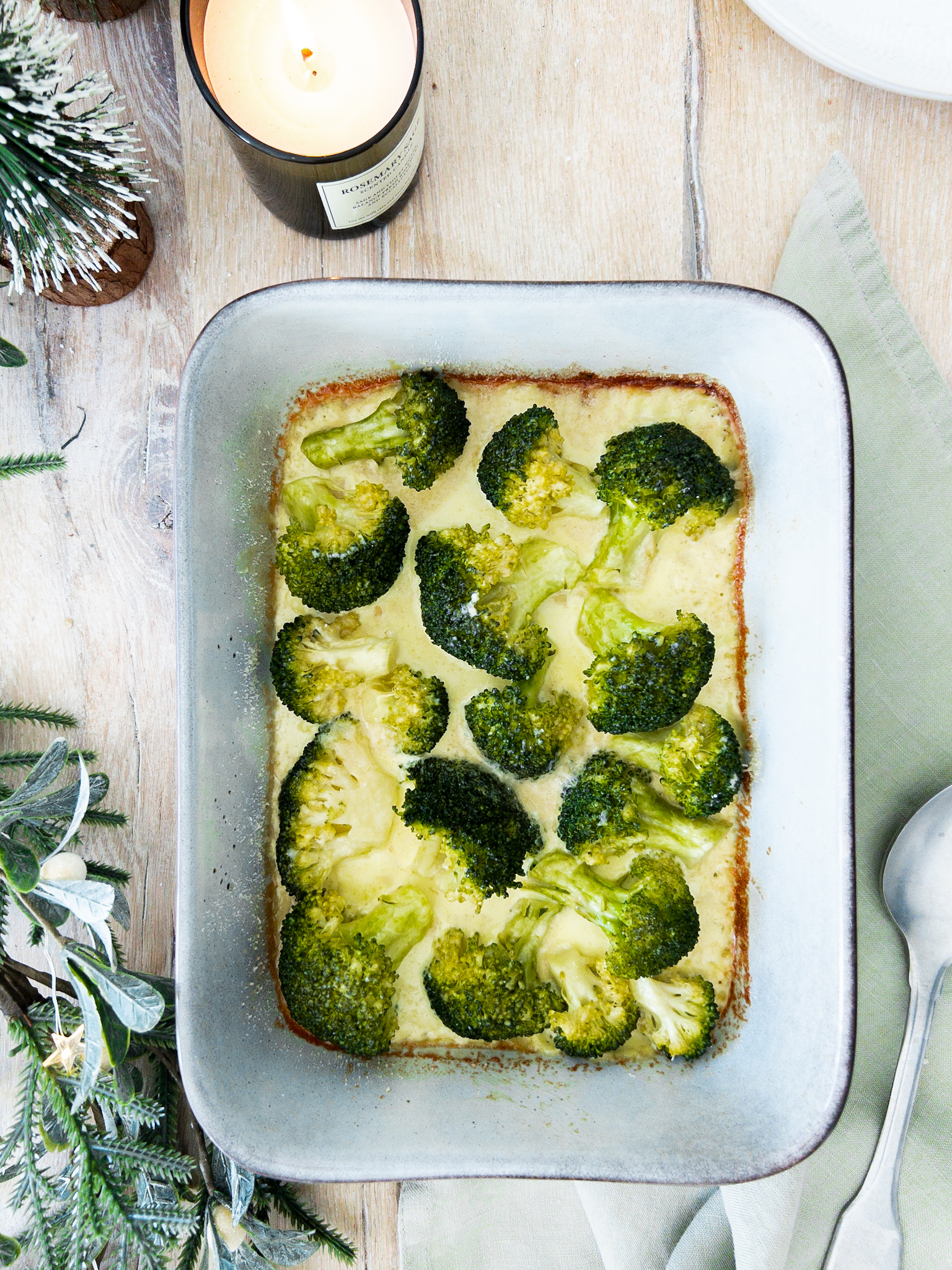 Best Broccoli Side Dish Recipe for roast - with cream and parmesan cheese