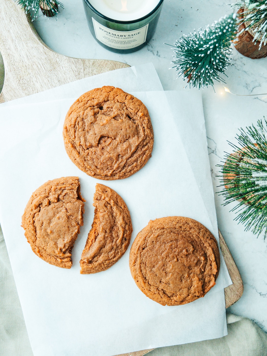 Doughy gingerbread cookies - festive bakes