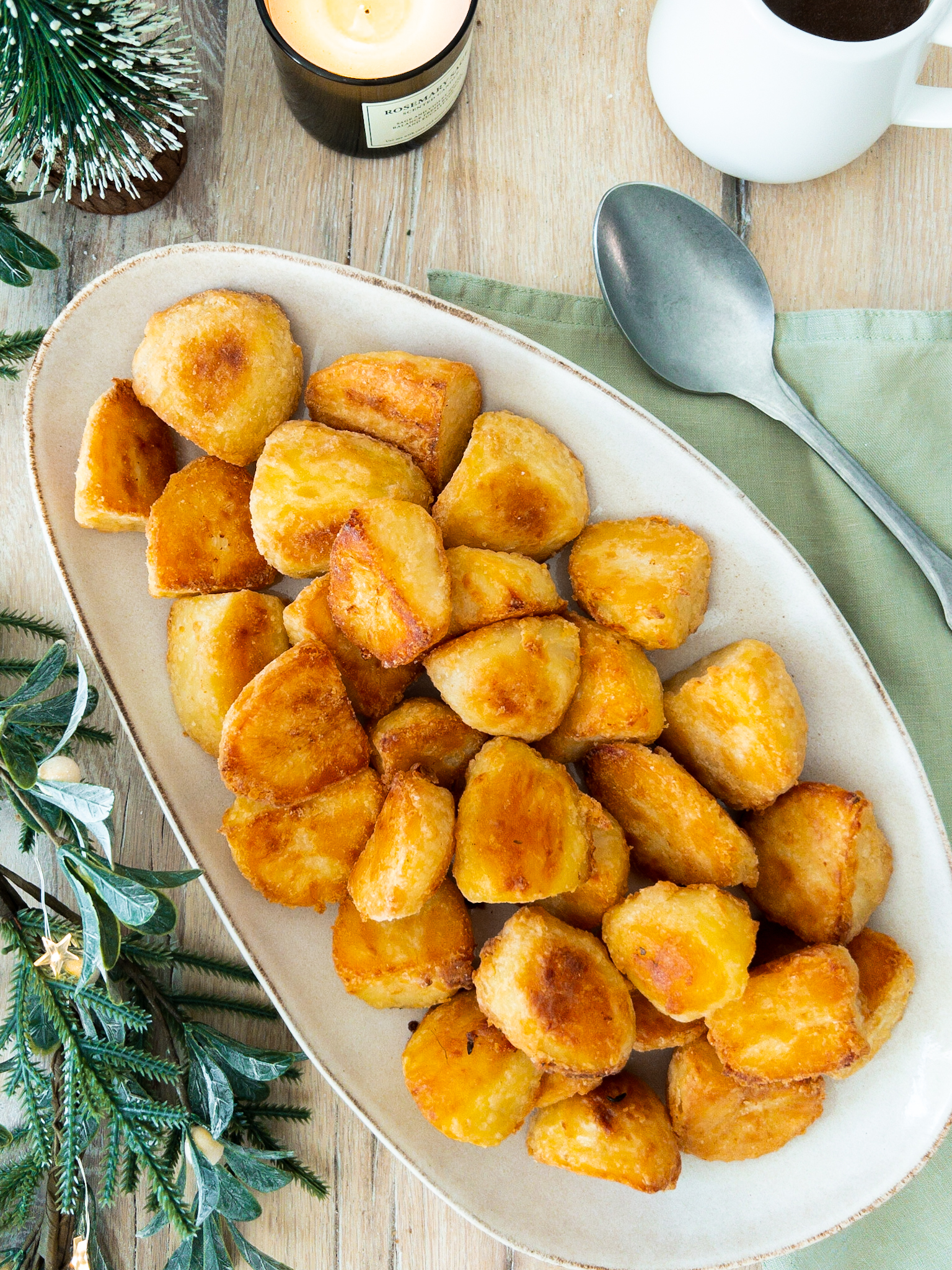 Roast potatoes in flour- christmas dinner