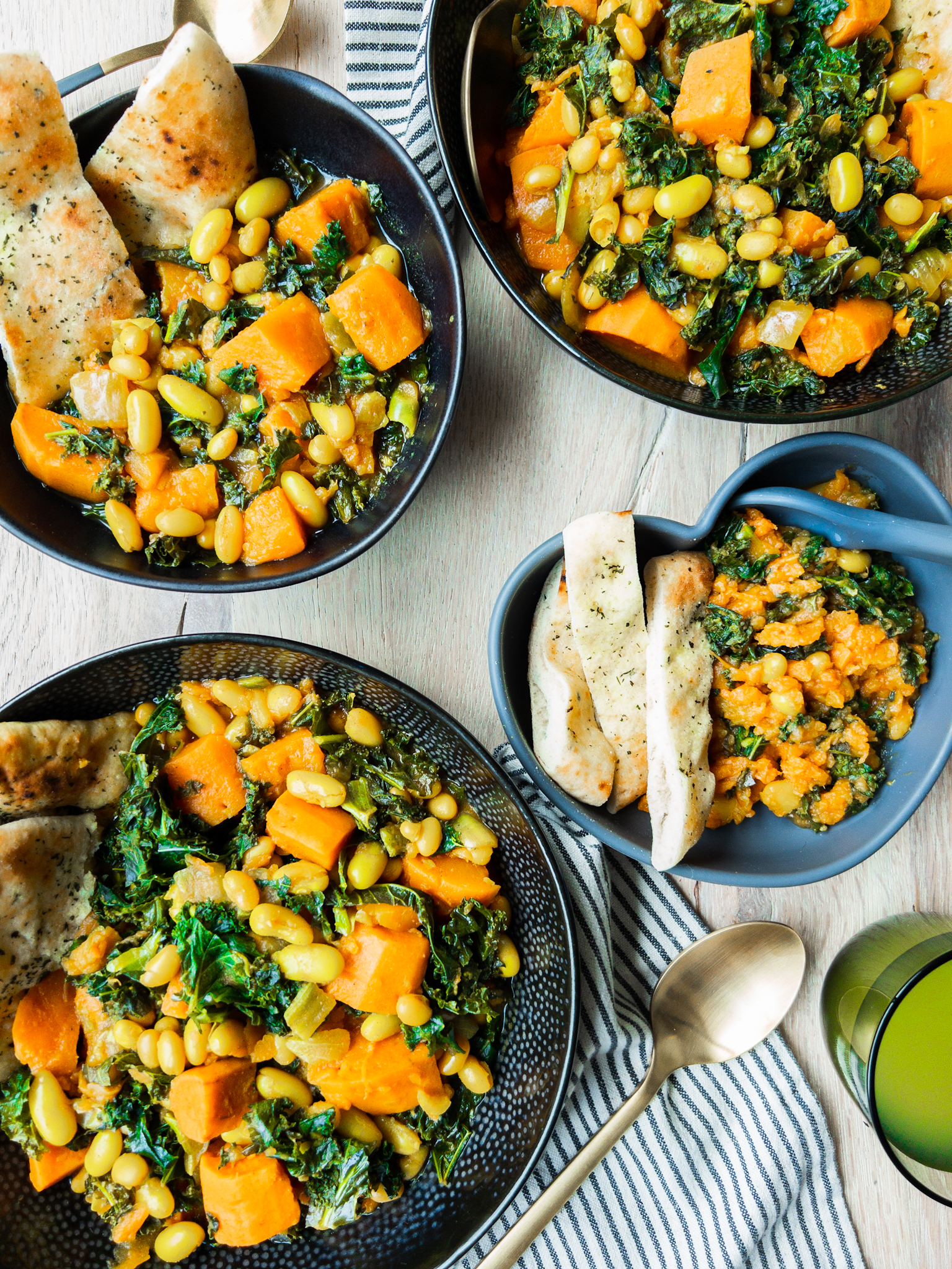 Spiced Kale and Bean Stew - family meals for baby weaning