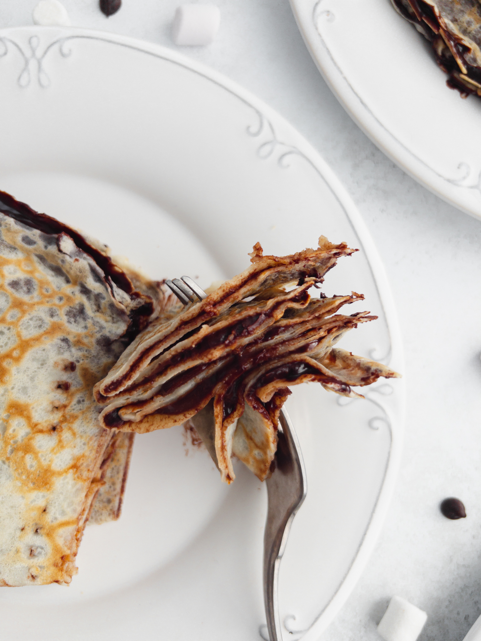 Chocolate Marshmallow Crepes Recipe