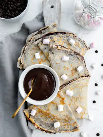 Chocolate Marshmallow English Pancakes