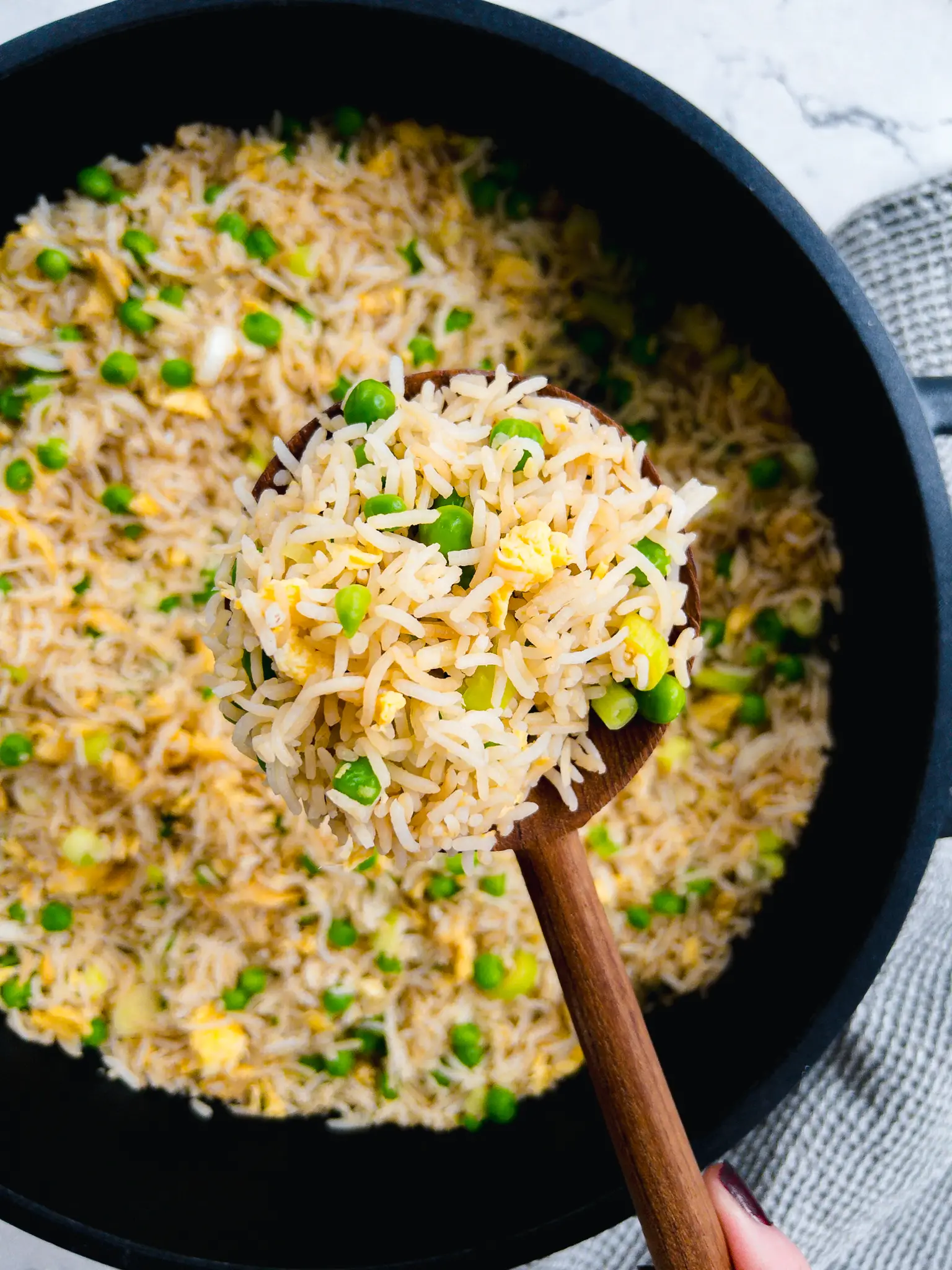 Egg Fried Rice with Peas - chinese fake-away recipes 2