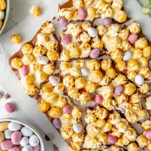 Mini Egg Popcorn Bark - Easter recipes for kids