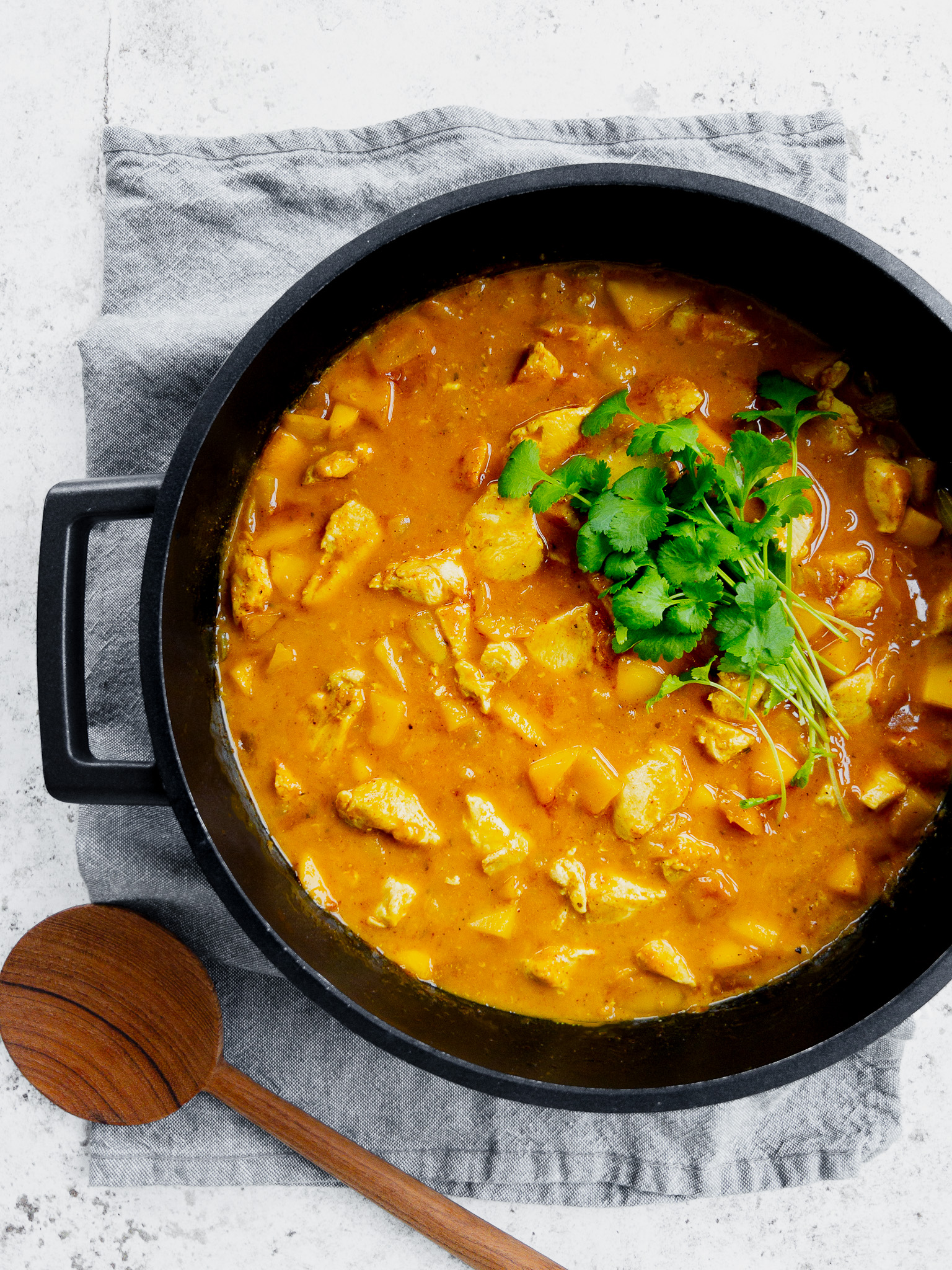 Mild Mango Chicken Curry - cook on the stove or in the slow cooker