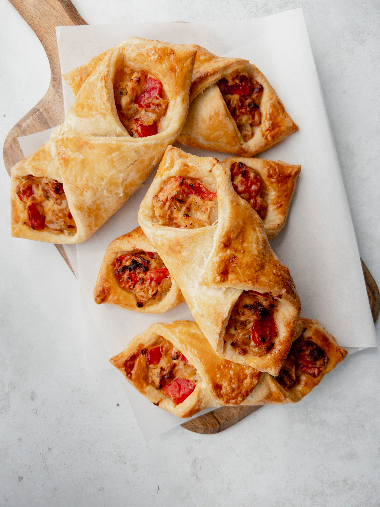 Red pepper pastries