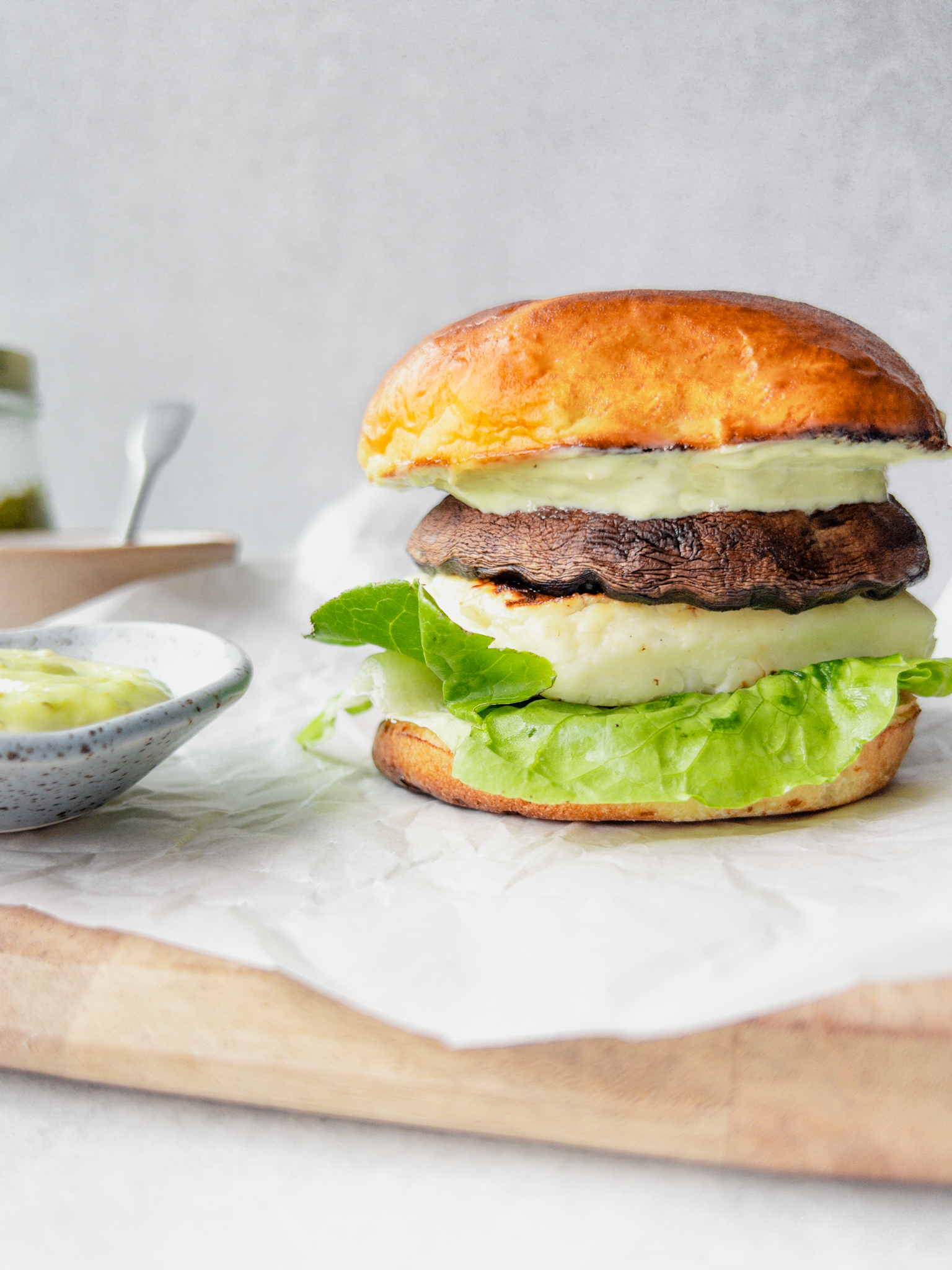 Halloumi and Mushroom Burgers - family meals
