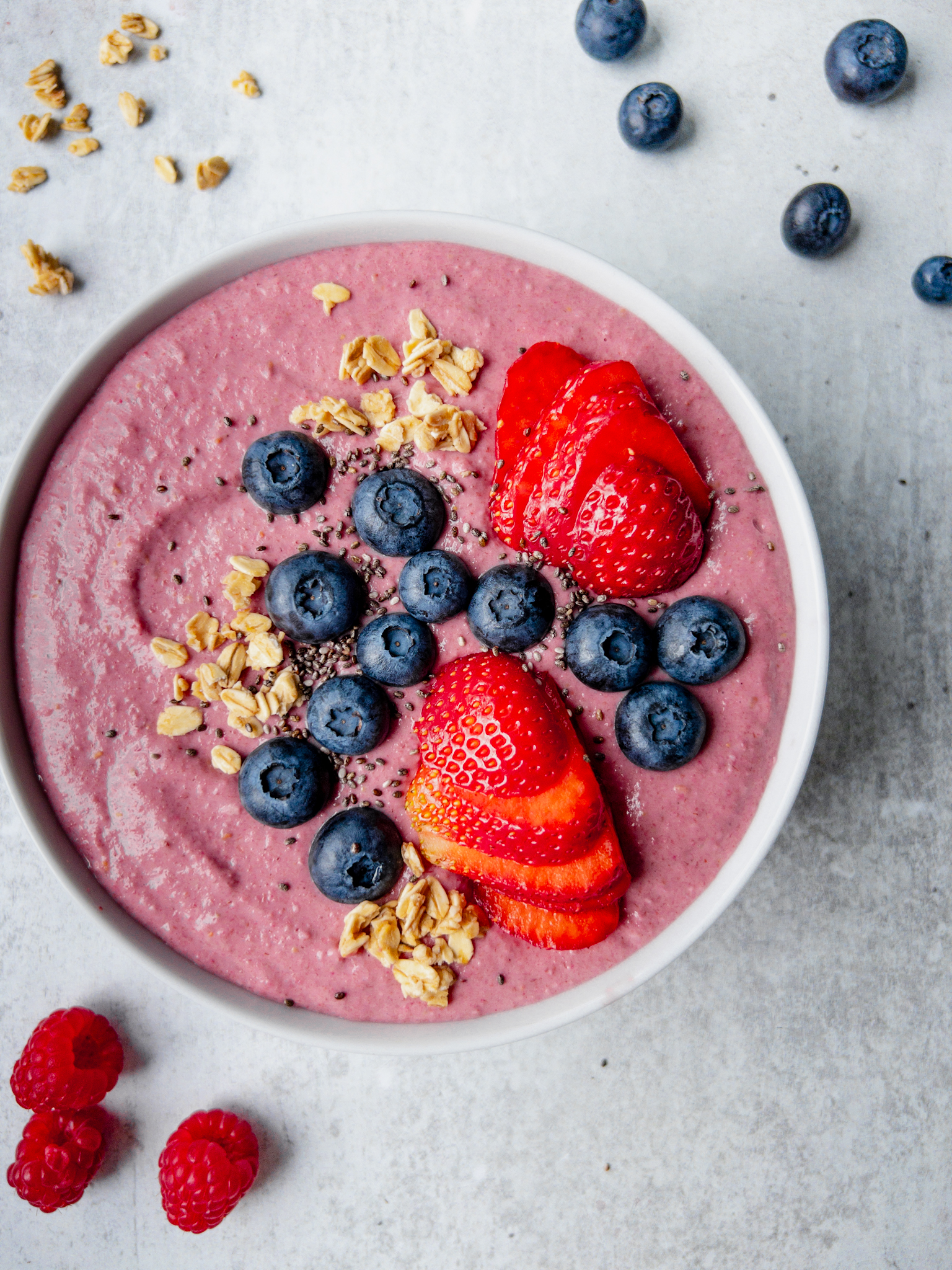 Oat Smoothie Bowl - overnight oat smoothie bowl