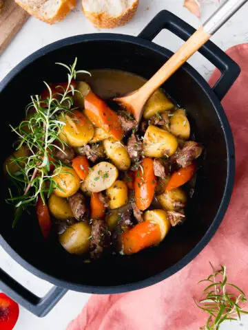 Beef and plum casserole