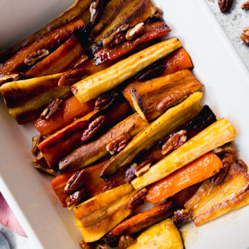 Maple Roast Carrots and Parsnips - Christmas and Thanksgiving Roast Dinner Side Dish Recipes