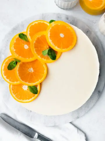 No Bake Orange Cheesecake - orange jelly cheesecake