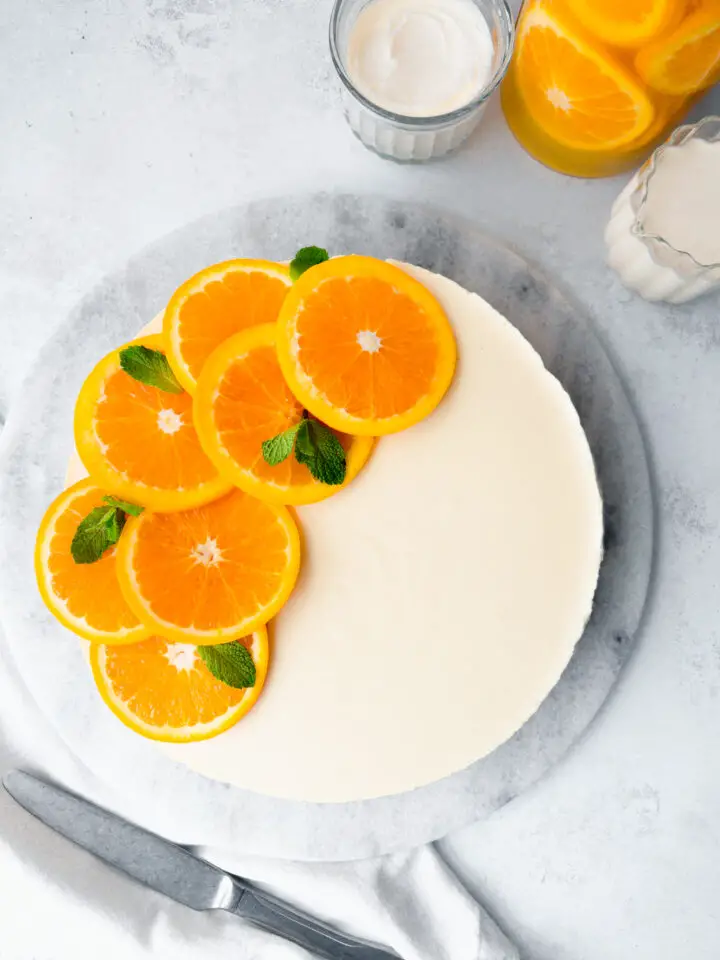 No Bake Orange Cheesecake with jell-o