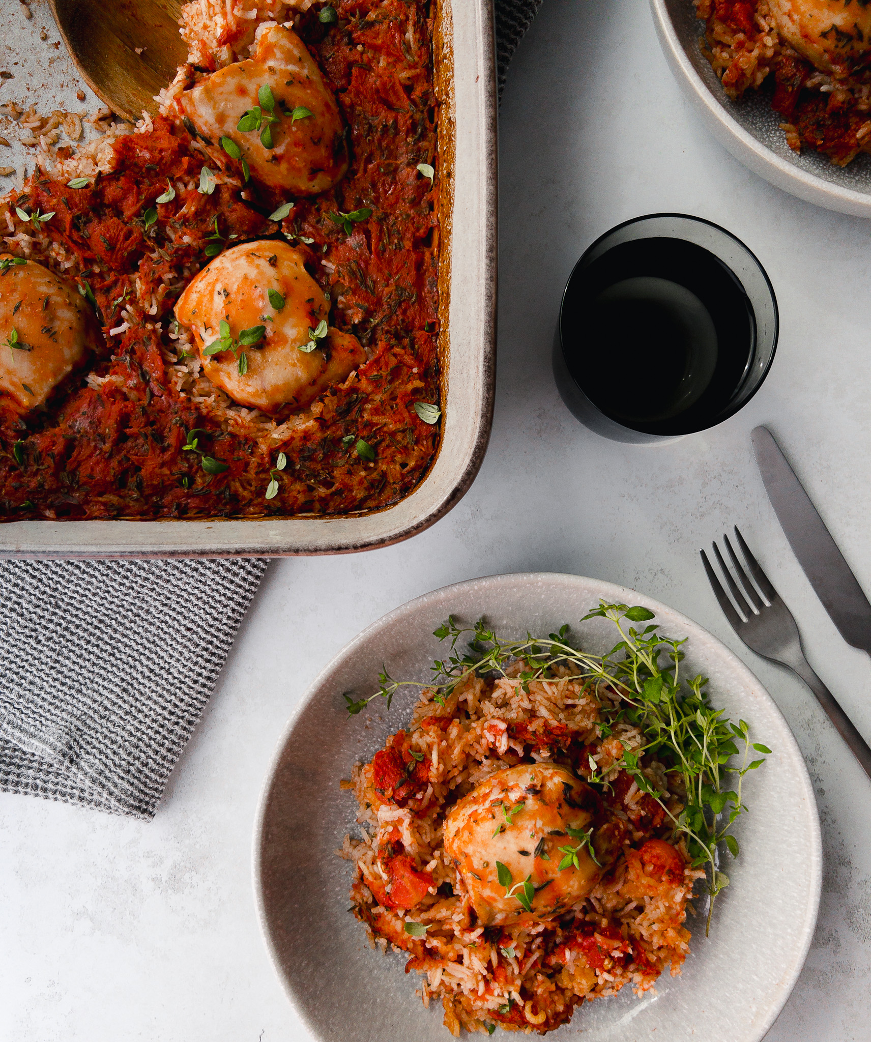 One Pot Italian Chicken and Rice - one pot chicken thighs and rice