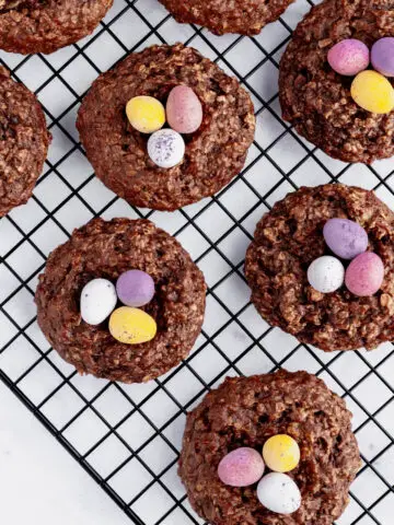 Healthy Easy Easter Cookies - oats, bananas and nutella