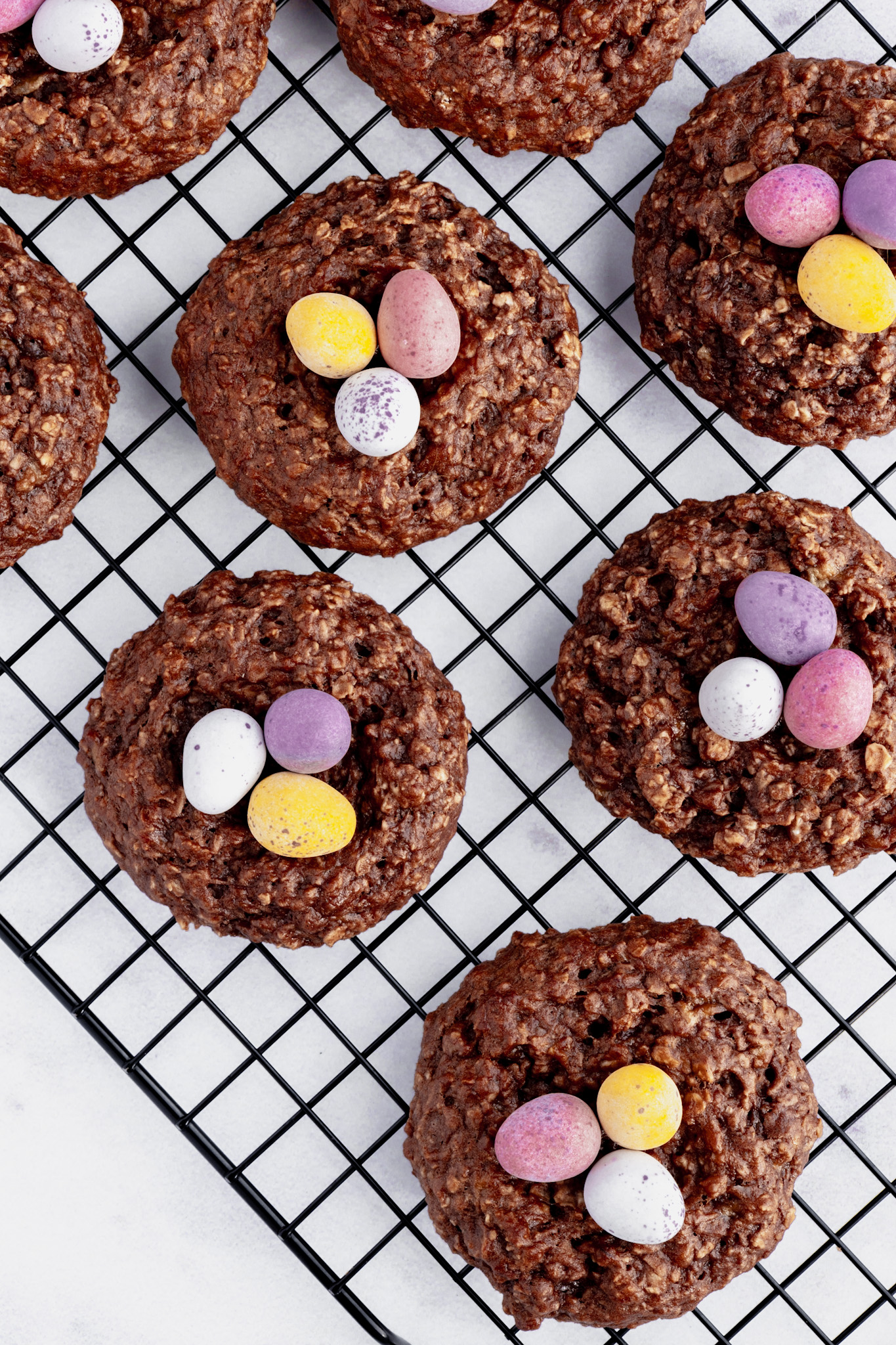 Healthy Easy Easter Cookies - oats, bananas and nutella