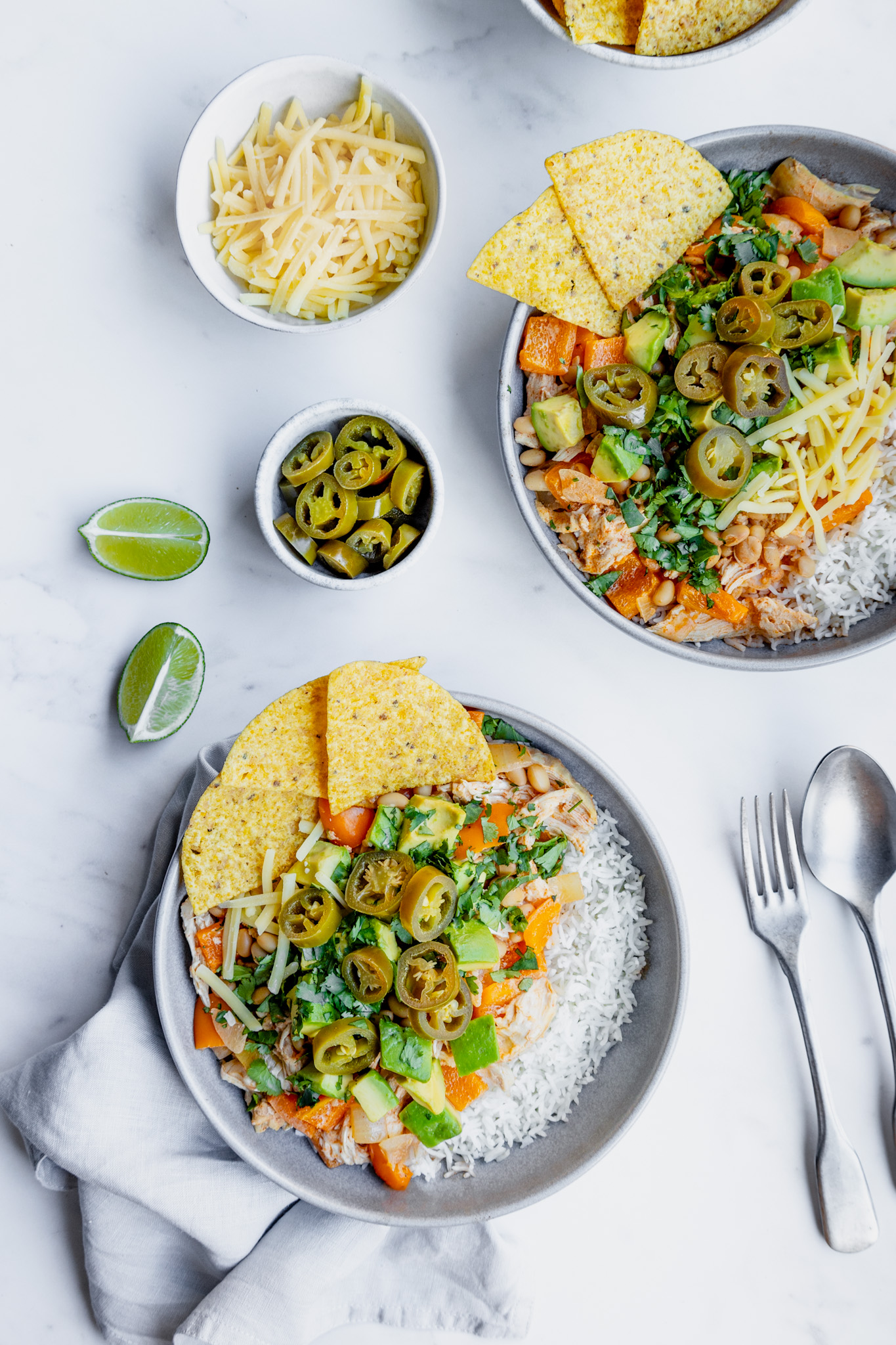 Slow Cooker White Chilli Chicken family meal