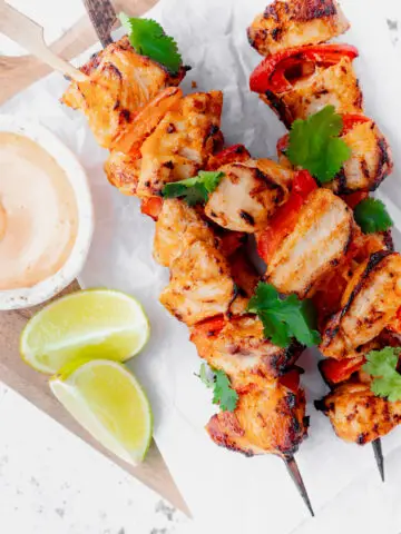 Mango and lime chicken skewers - barbecue recipes - grilling recipe