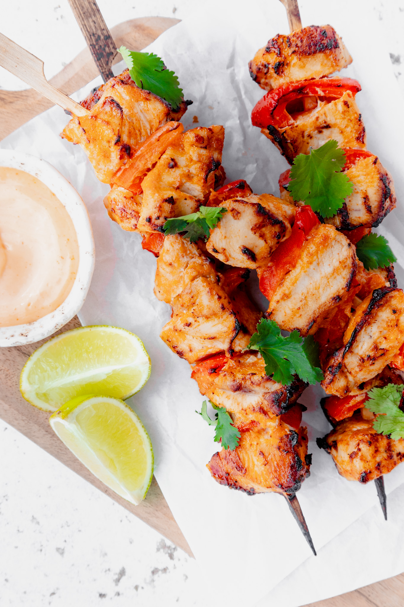 Mango and lime chicken skewers - barbecue recipes - grilling recipe
