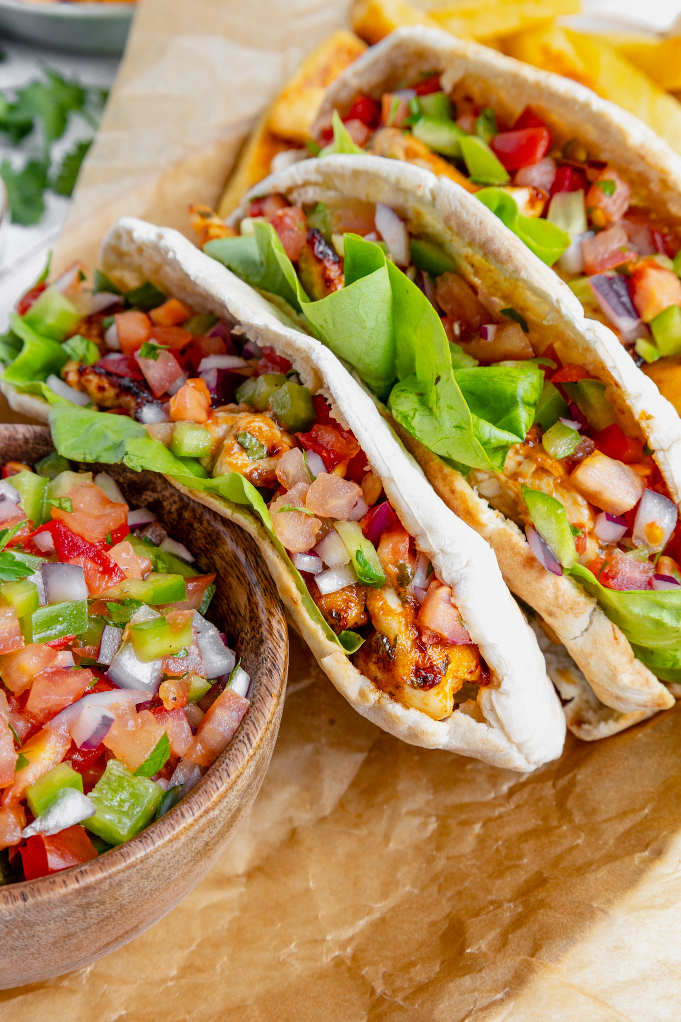 Brazilian Chicken Pitta - frango de churrasco - barbecue recipe - family meals