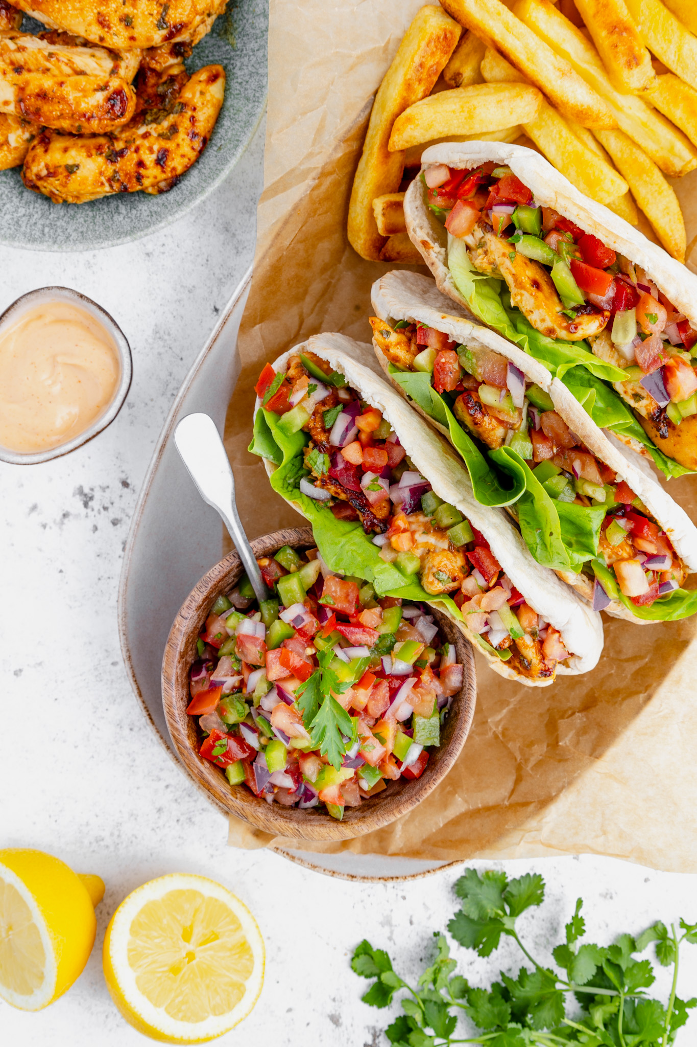 Brazilian Chicken Pitta - with Brazilian salsa