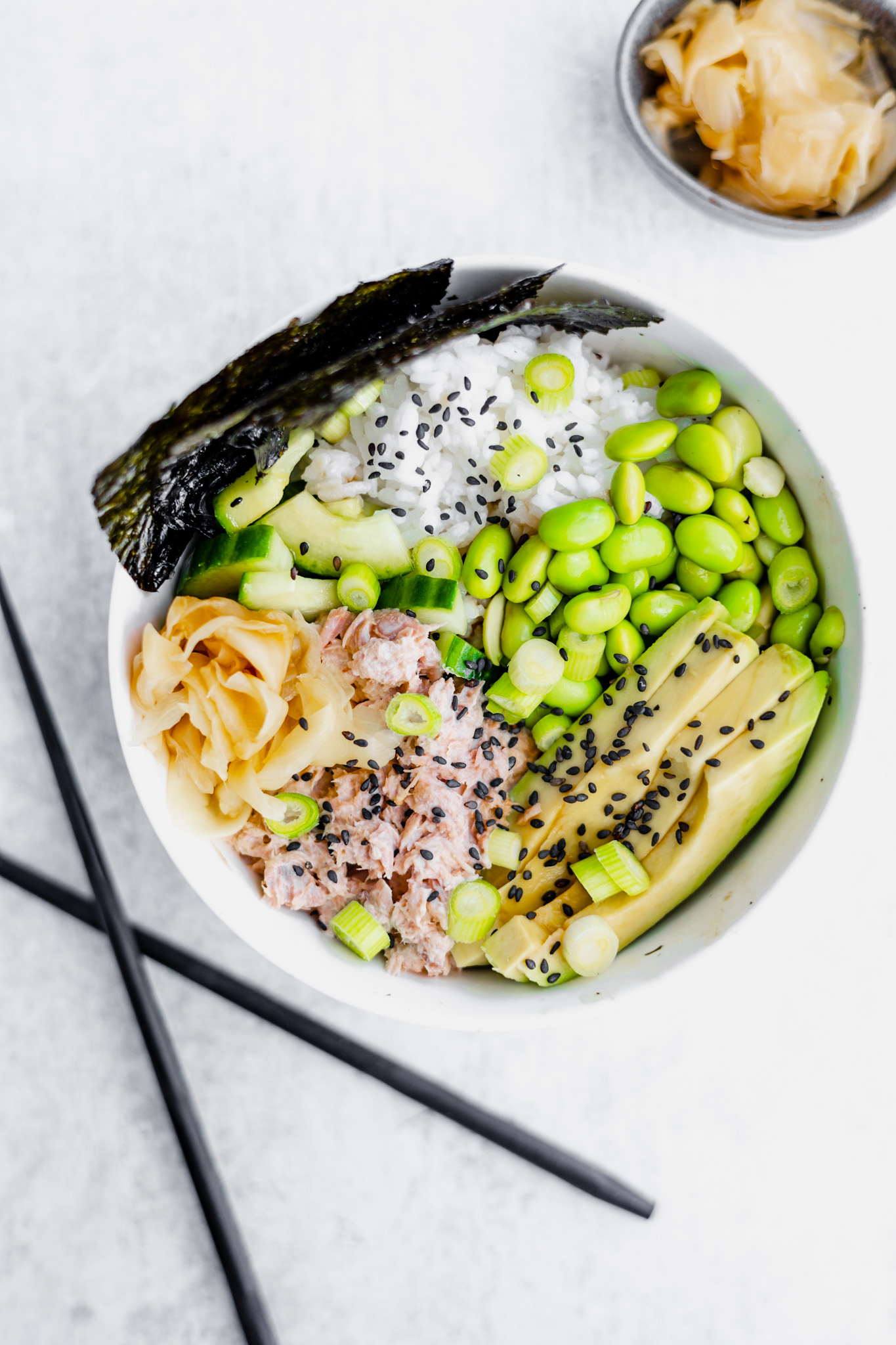 Canned tuna sushi bowl recipe - spicy tuna sushi bowl - family meals