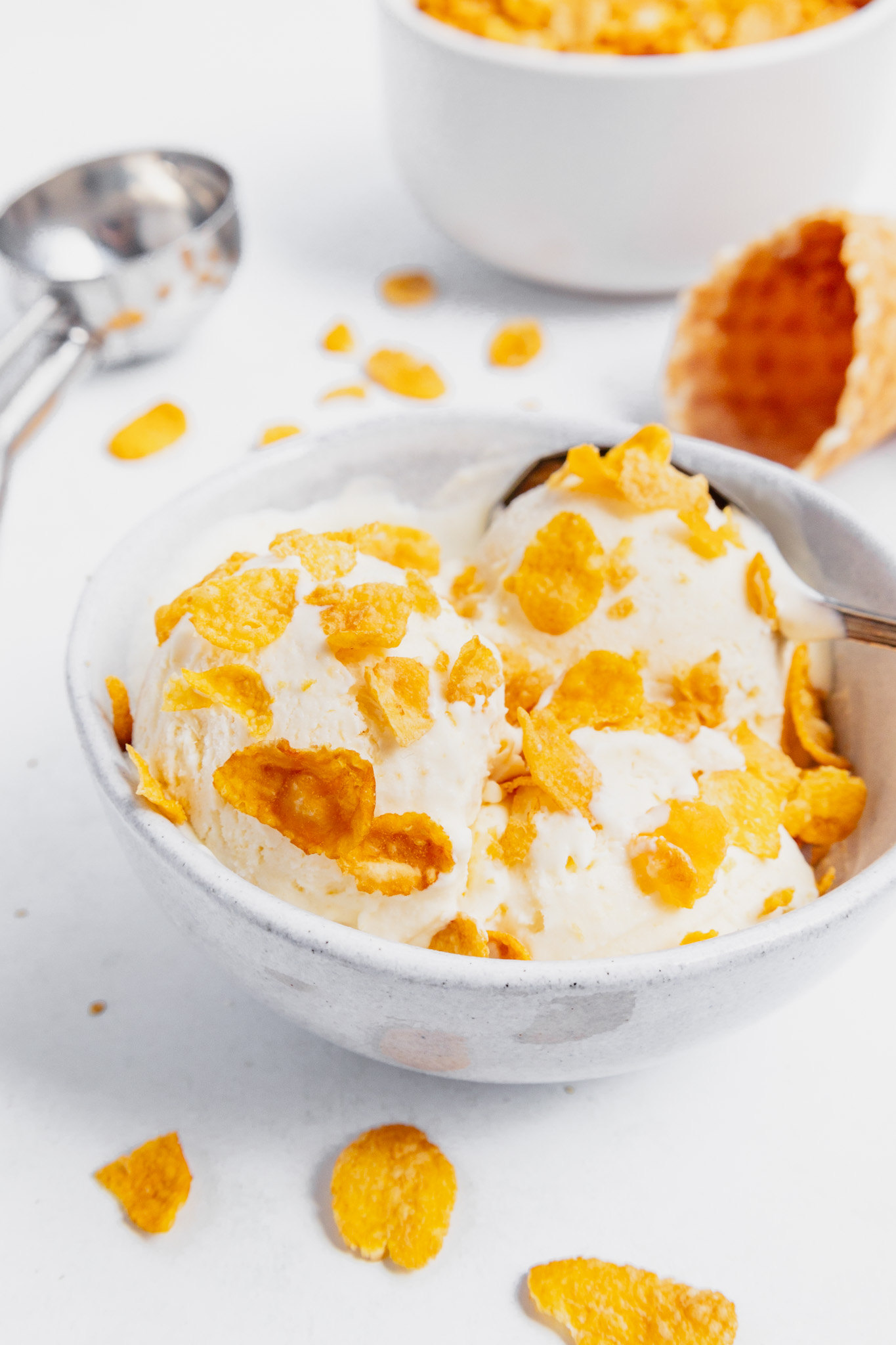 Cornflake Milk Ice Cream with cornflake sprinkle