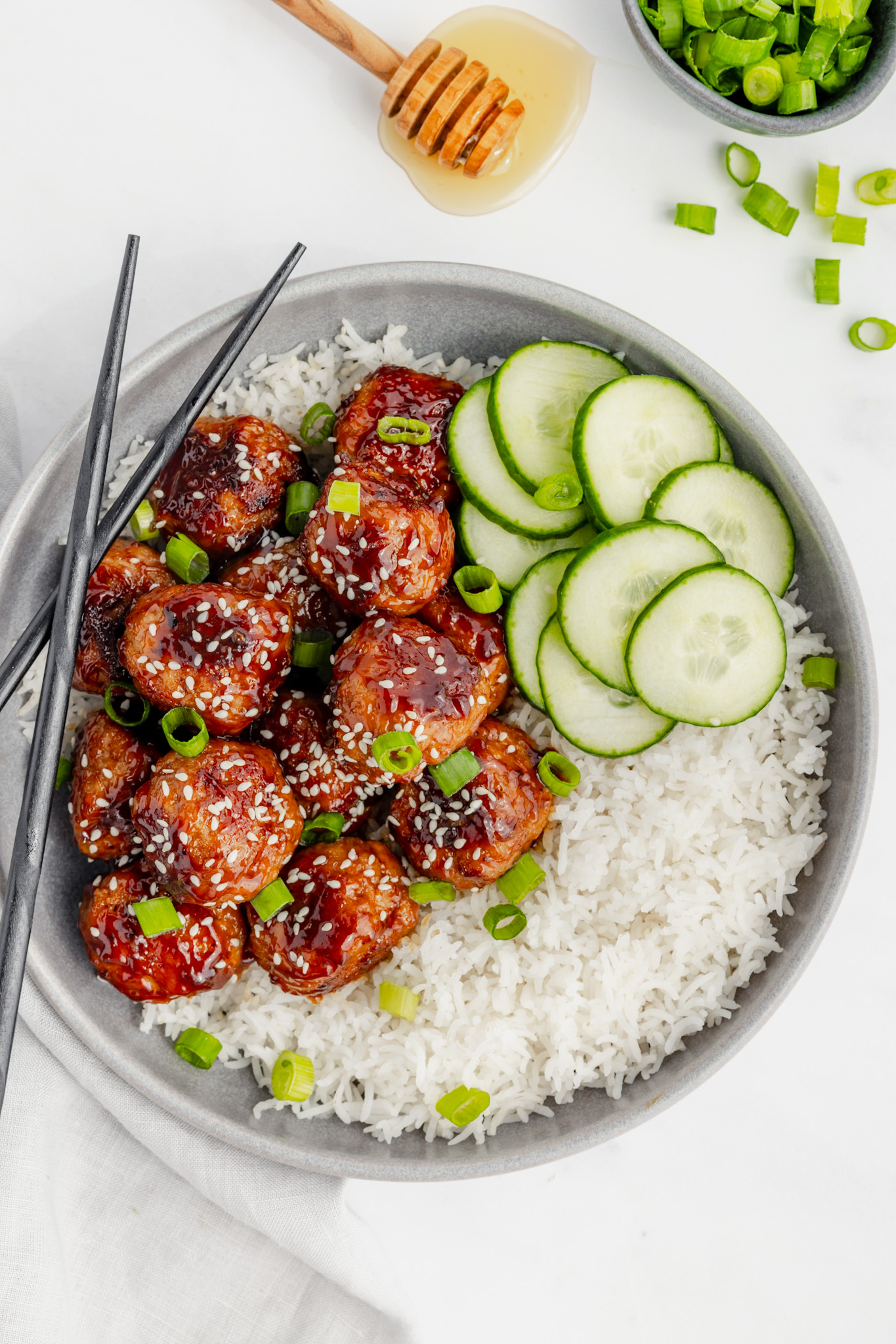 Hoisin Honey Mustard Pork Meatballs - Easy Hoisin Pork Meatballs