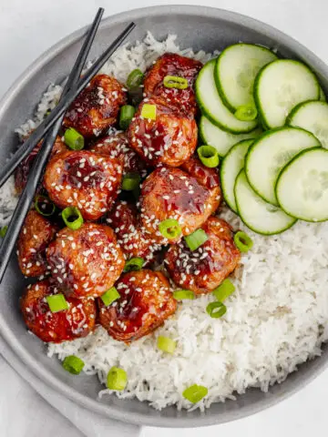 Hoisin Honey Mustard Pork Meatballs - Family Meals